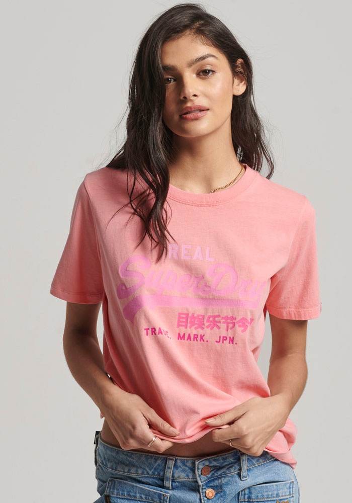Superdry Print-Shirt »VINTAGE VL OVERDYED TEE« online
