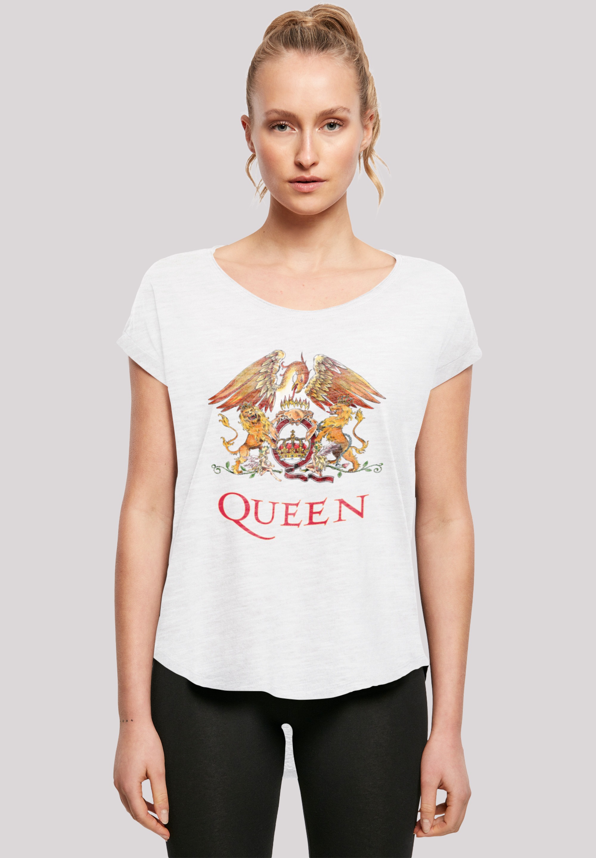 Reguläre Ware F4NT4STIC T-Shirt Classic walking Crest | Print I\'m Rockband »Queen bestellen Black«