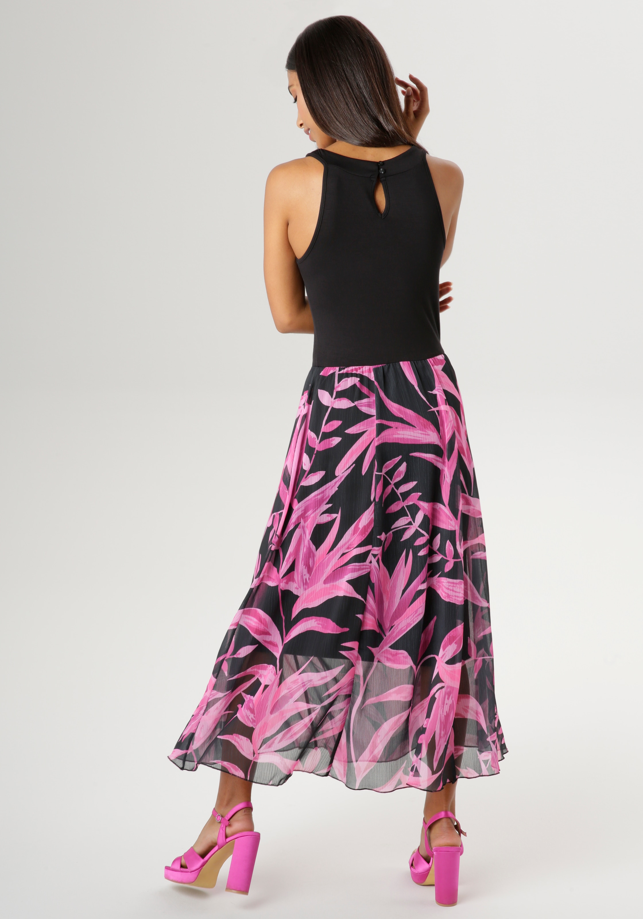 | online Sommerkleid, im I\'m SELECTED KOLLEKTION kaufen walking Materialmix Aniston - NEUE