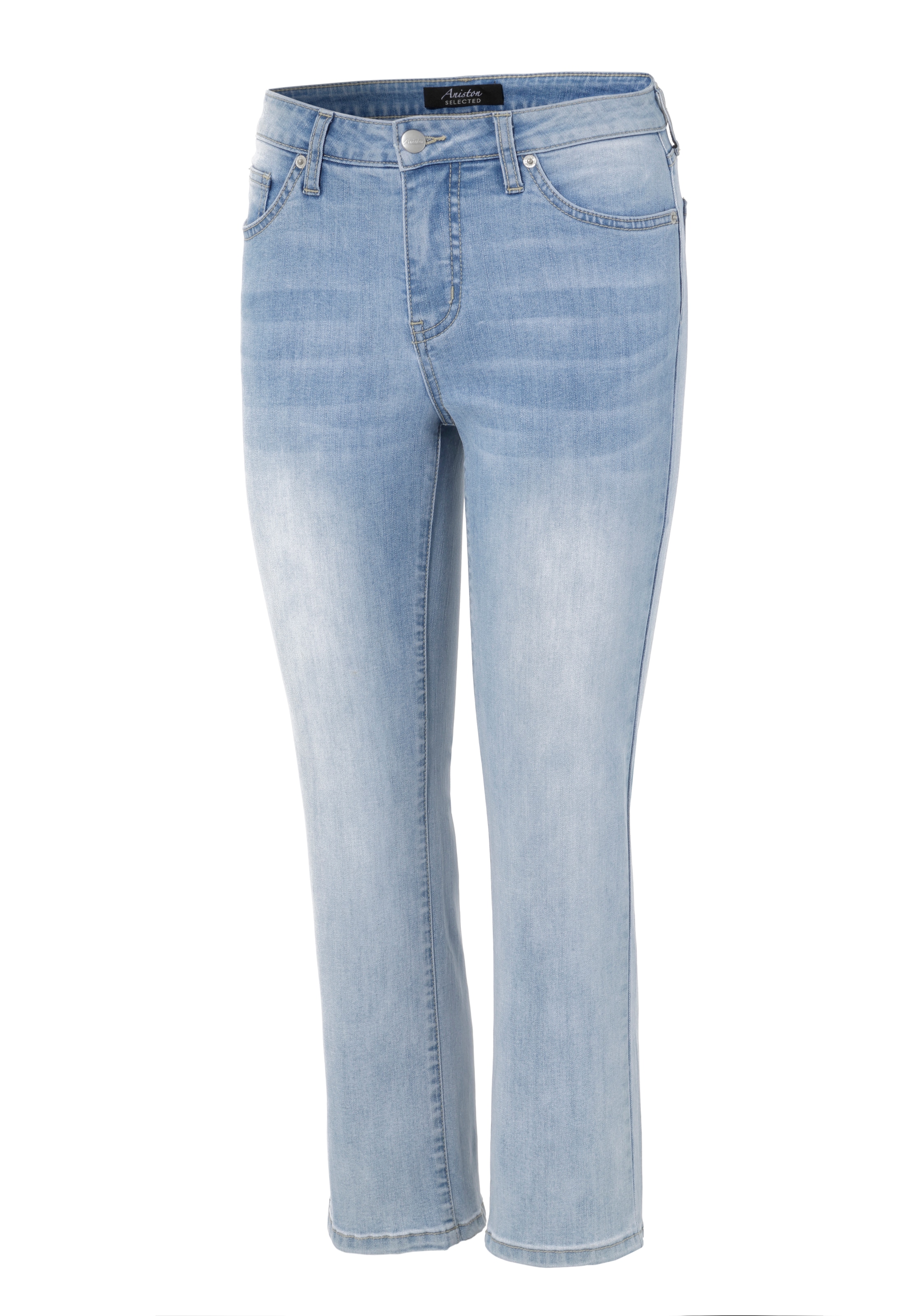 Straight-Jeans, | verkürzter Länge shoppen cropped in I\'m Aniston SELECTED walking
