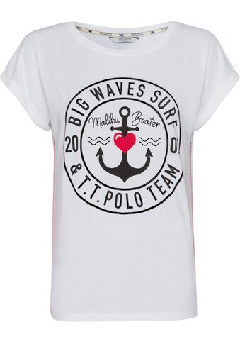 TOM TAILOR Polo Team T-Shirt, mit großem, maritimen Druck vorne kaufen