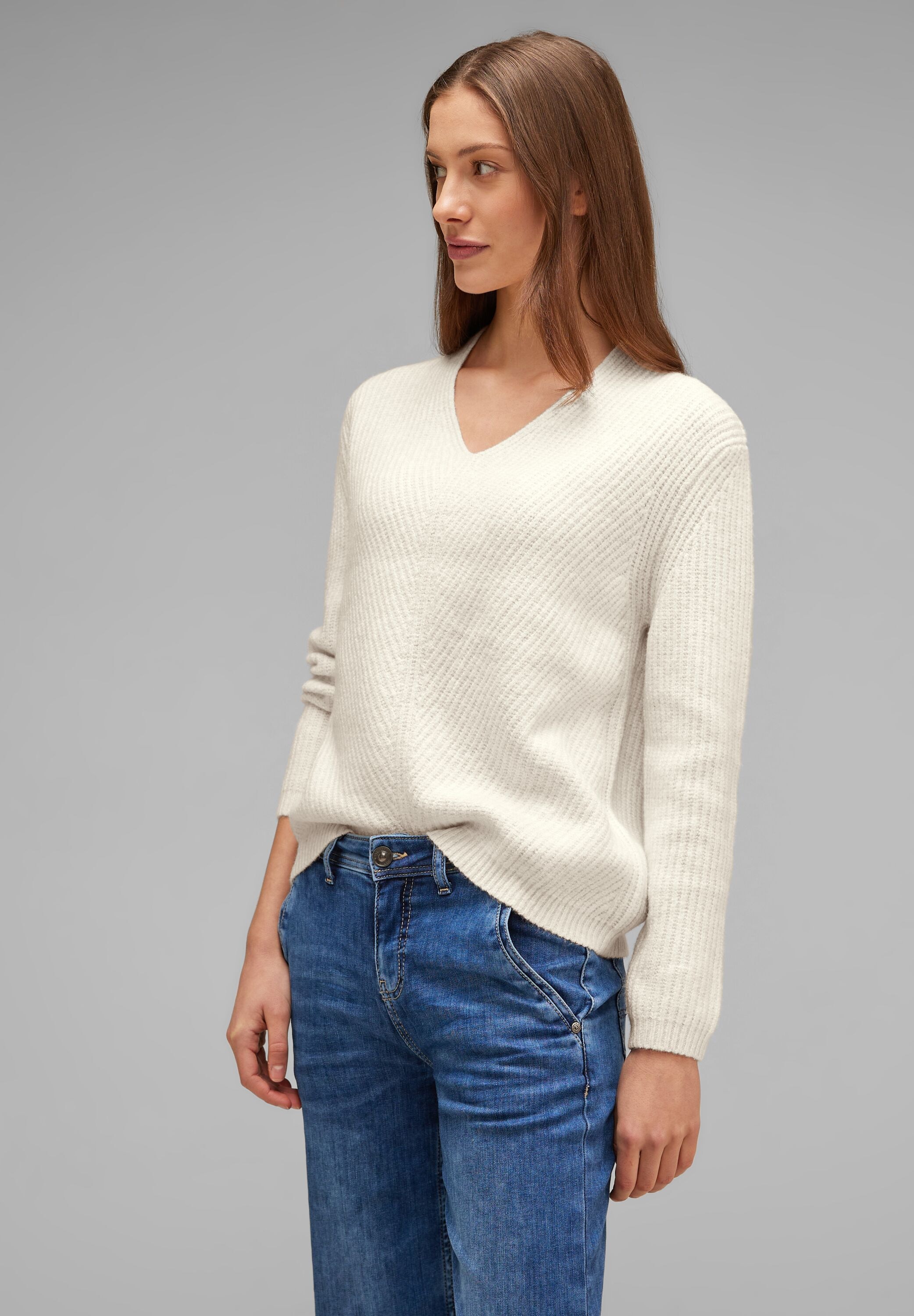 STREET ONE V-Ausschnitt-Pullover, mit V-Ausschnitt kaufen | walking I\'m online