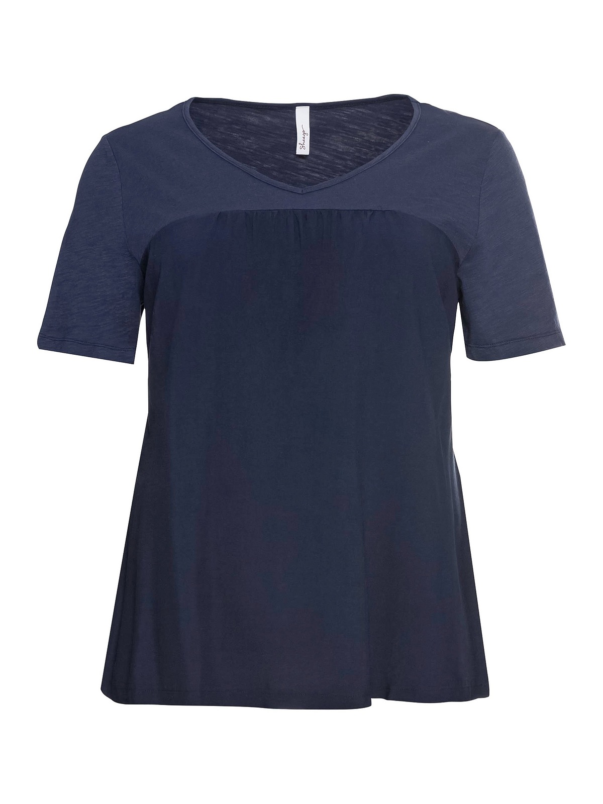 Sheego T-Shirt »Große Größen«, im Materialmix, in A-Linie kaufen | I\'m  walking