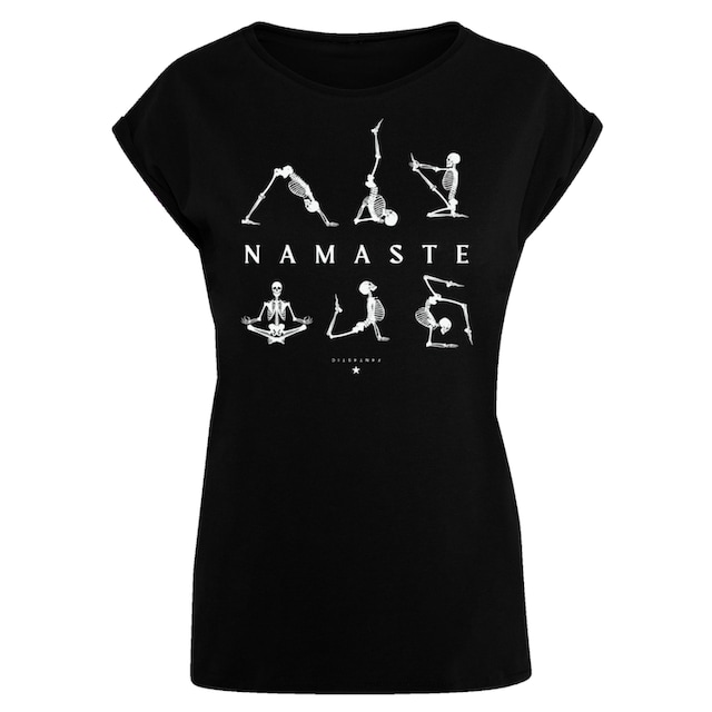 F4NT4STIC T-Shirt »Namaste Yoga Skelett Halloween«, Print | I\'m walking