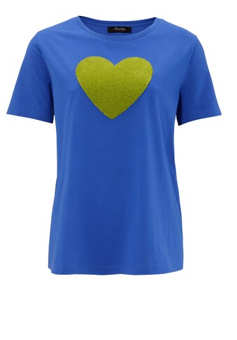 Aniston CASUAL T-Shirt, mi Herz-Applikation aus strukturiertem Frottee kaufen