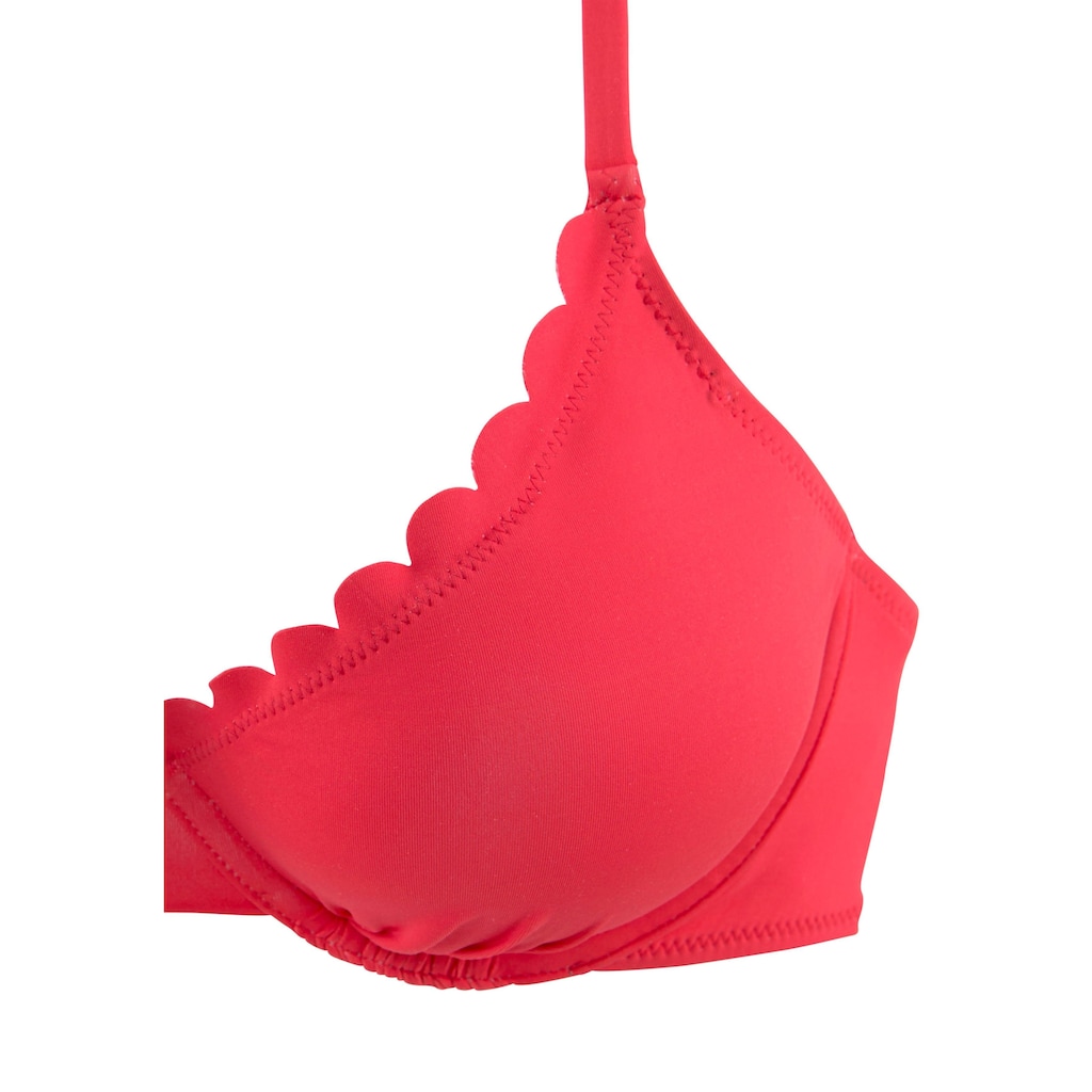 LASCANA Bügel-Bikini-Top »Scallop«, mit Wattierung