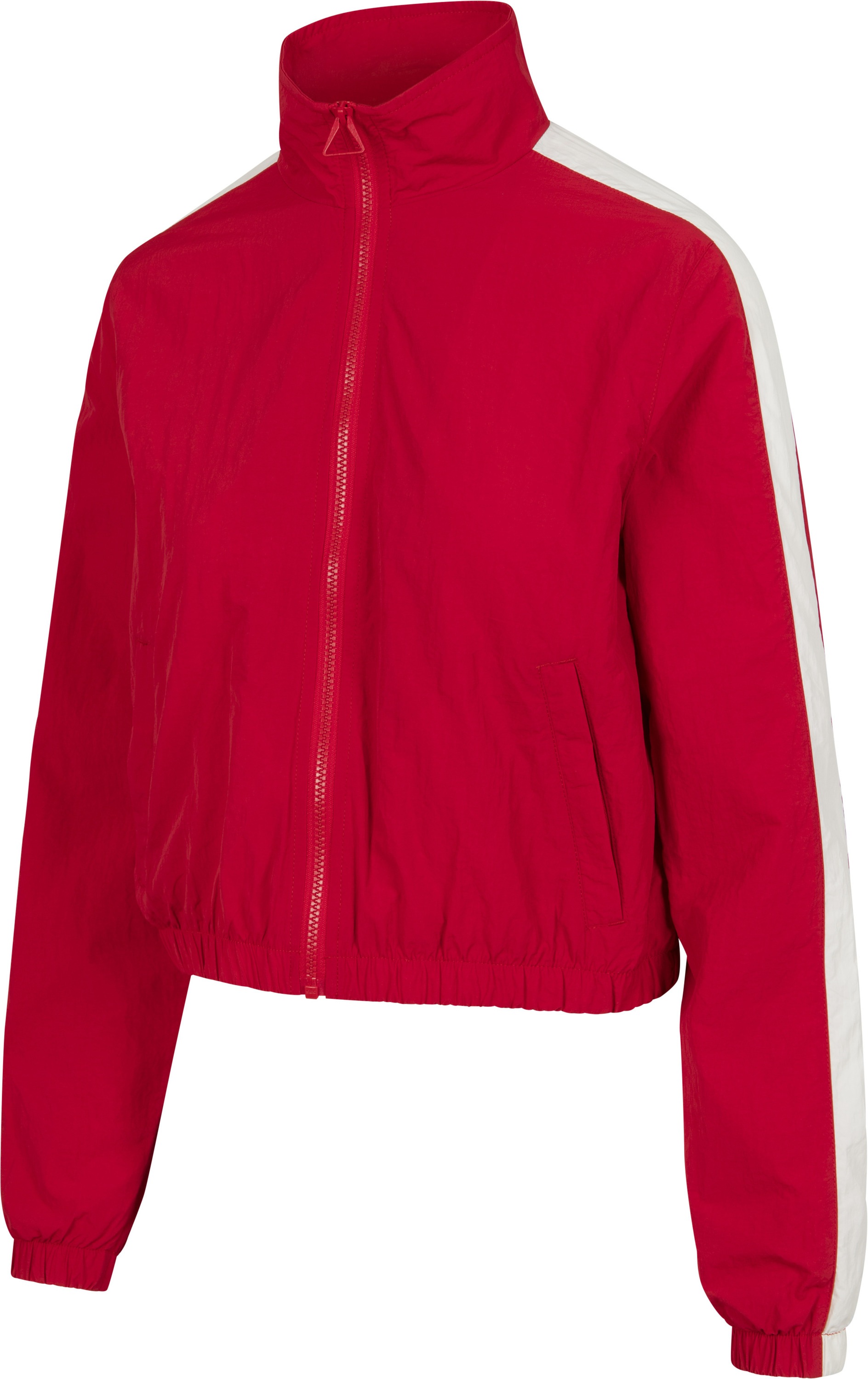 URBAN CLASSICS Outdoorjacke »Damen Ladies Short Striped Crinkle Track Jacket«,  (1 St.), ohne Kapuze shoppen