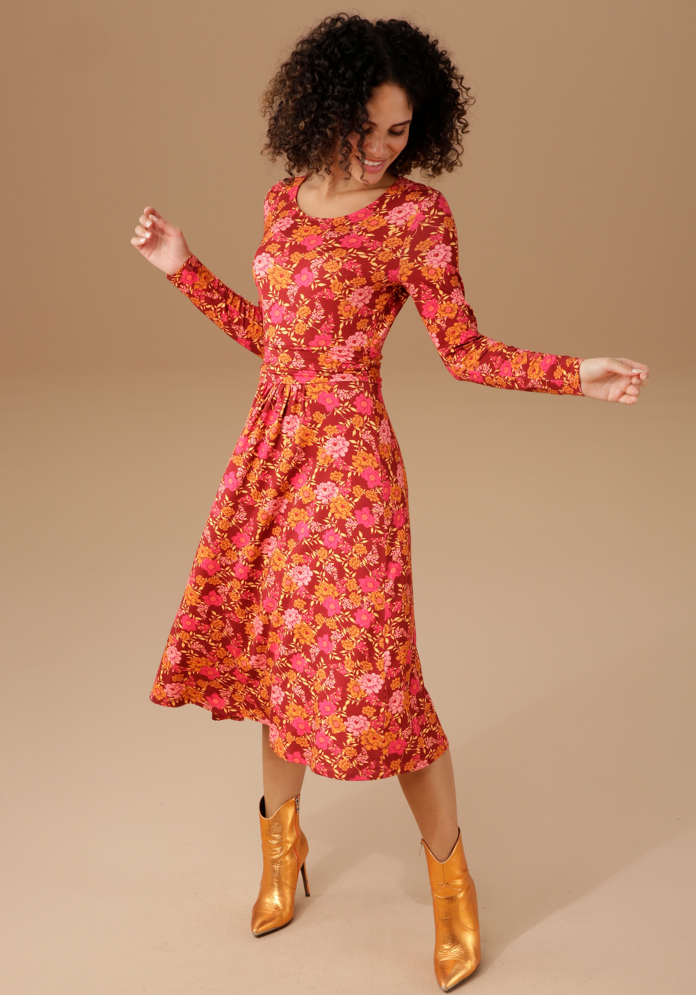 romantischem Blumendruck shoppen Jerseykleid, CASUAL Aniston mit