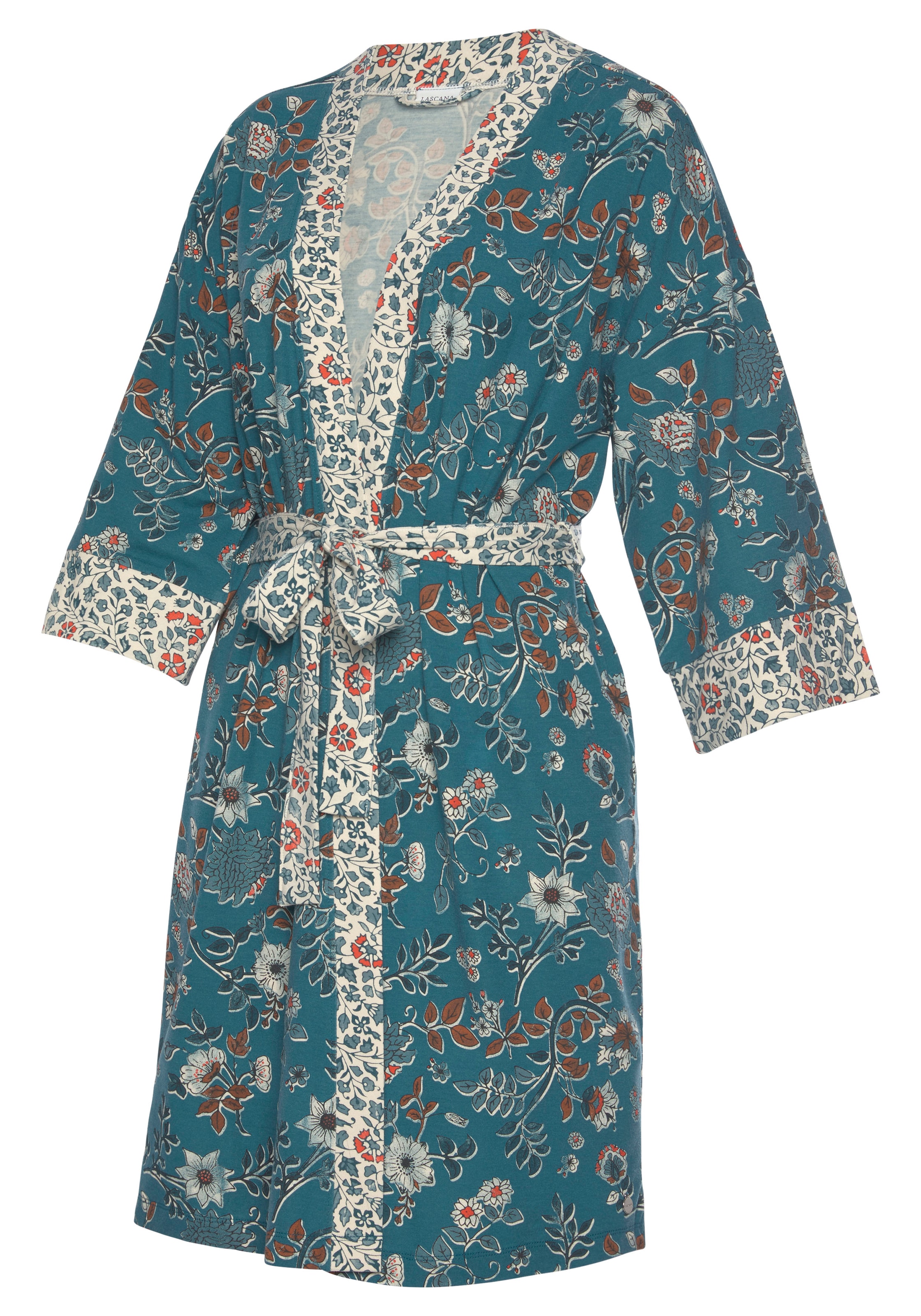 LASCANA Kimono, mit Blumen Allover-Druck & Wäsche auf Rechnung bestellen