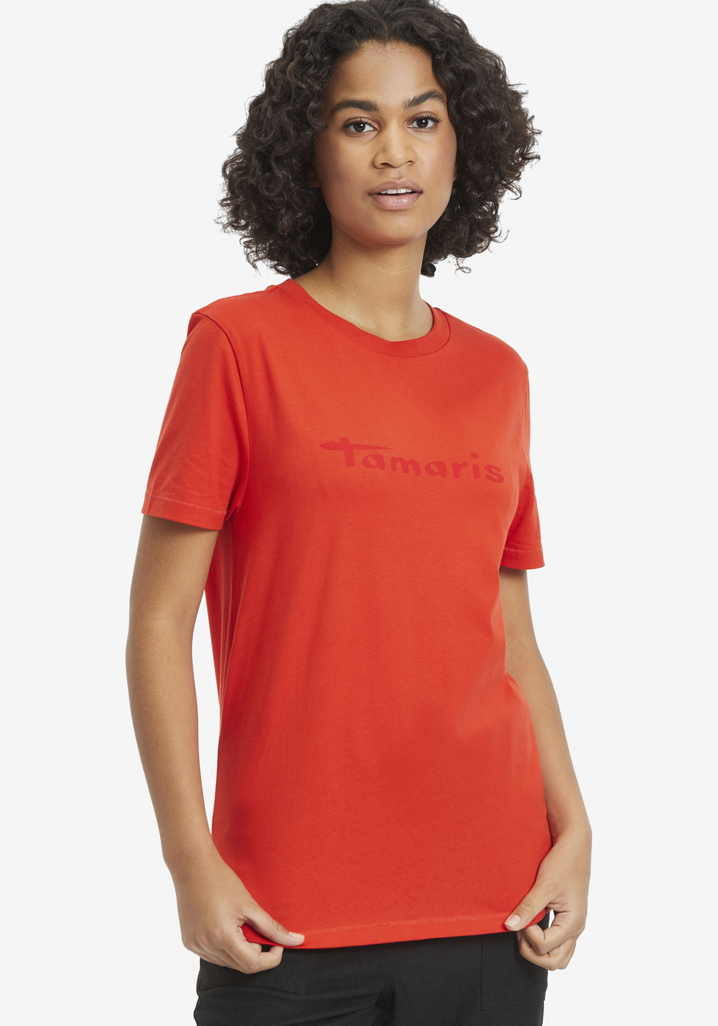 Tamaris T-Shirt, mit Rundhalsausschnitt - NEUE KOLLEKTION kaufen | I'm  walking