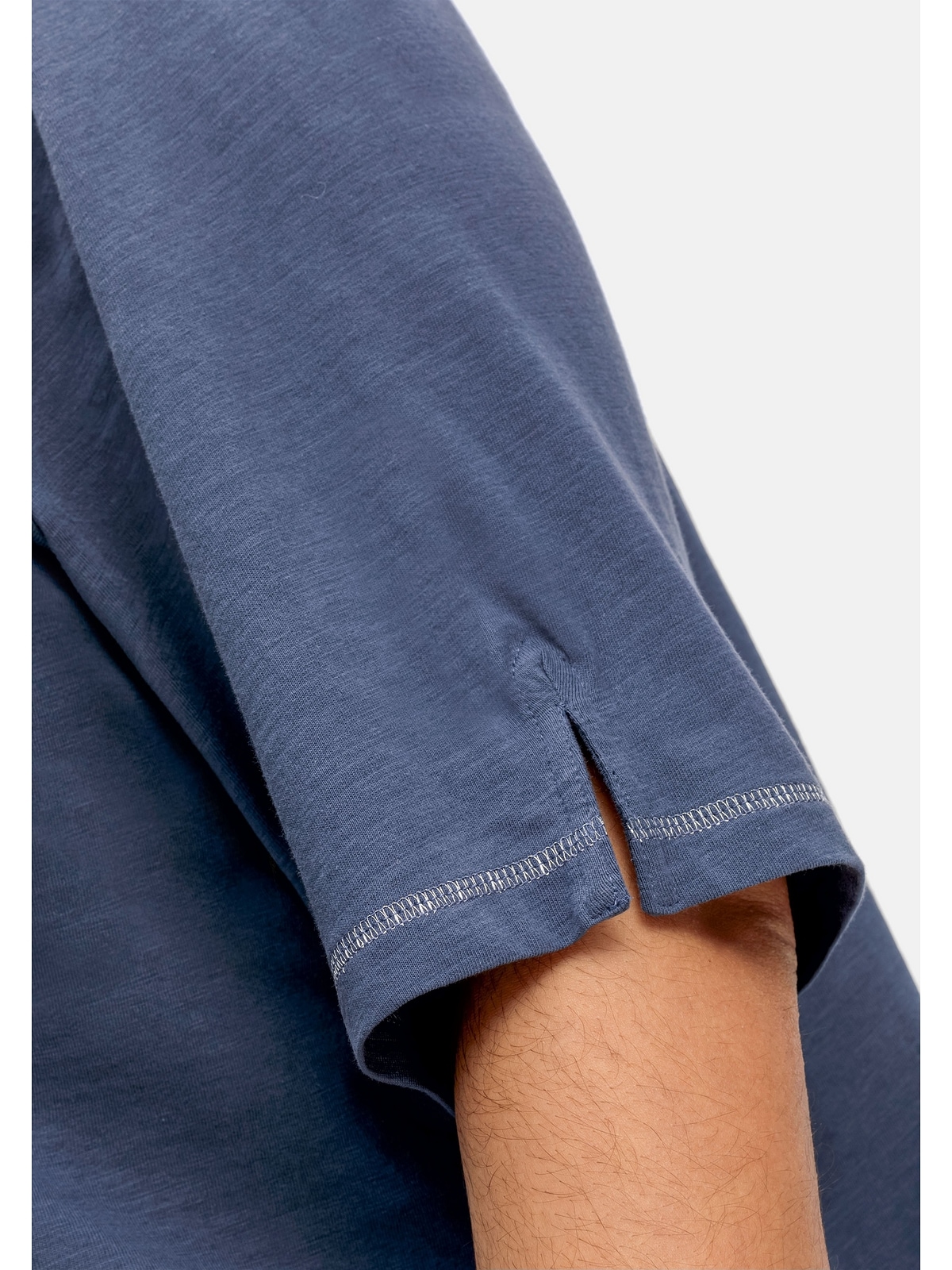 Sheego T-Shirt aus »Große Größen«, Flammgarn Effekt-Ziernähten, kaufen mit