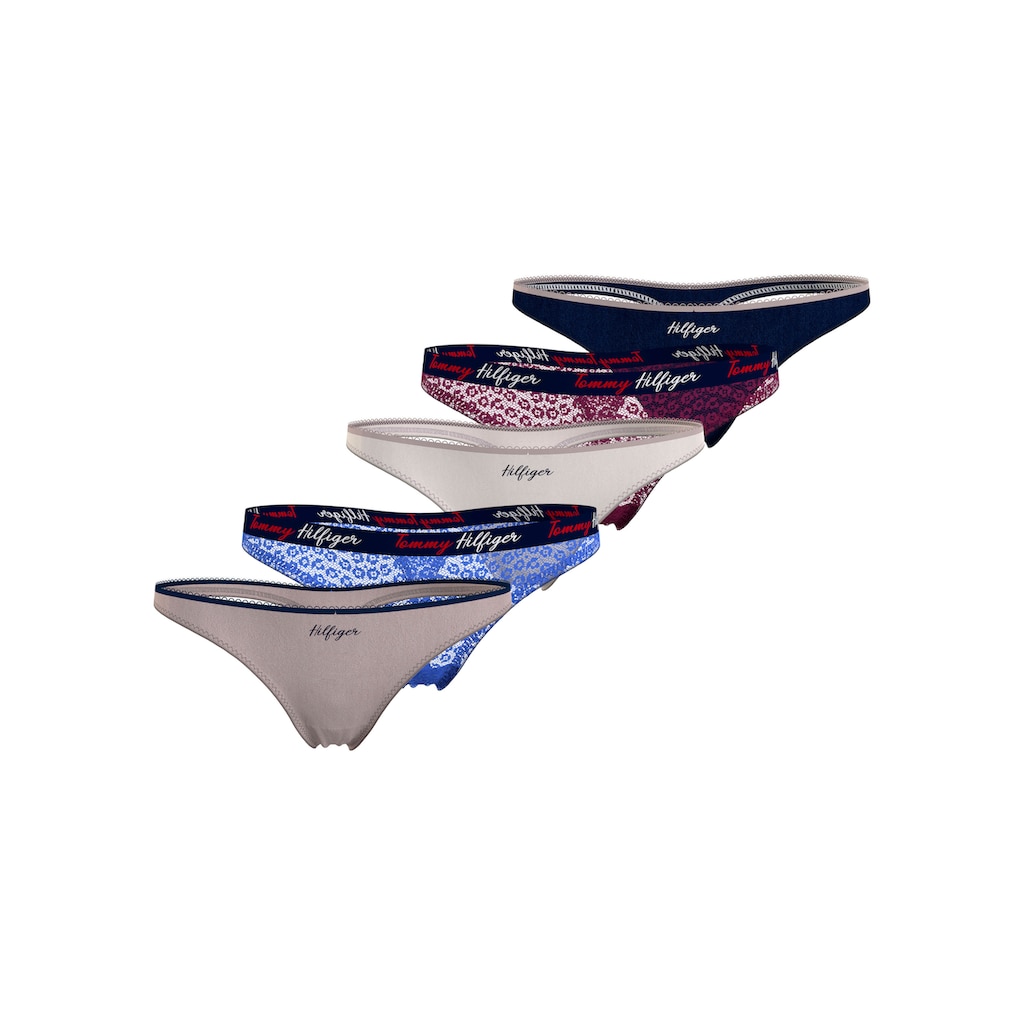 Tommy Hilfiger Underwear Stringpanty (Set 5 St. 5er-Pack) mit Logodruck