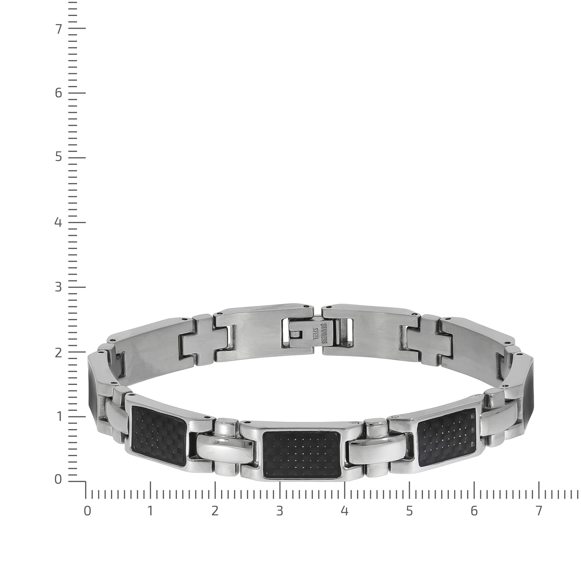 Zeeme Armband »Edelstahl poliert mit Carbon« online kaufen | I\'m walking
