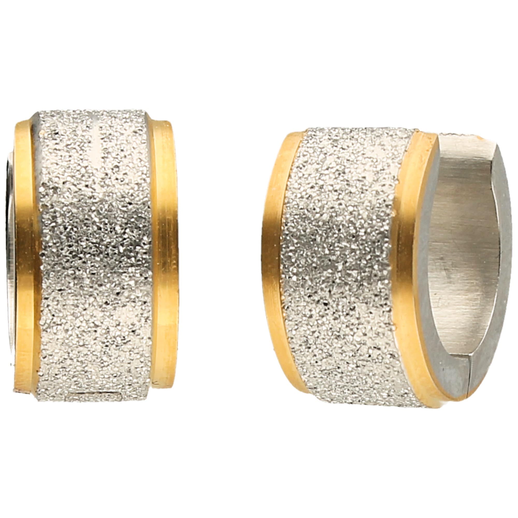 Jacques Charrel Paar Creolen »mittig mit Glitter, Edelstahl bicolor« kaufen