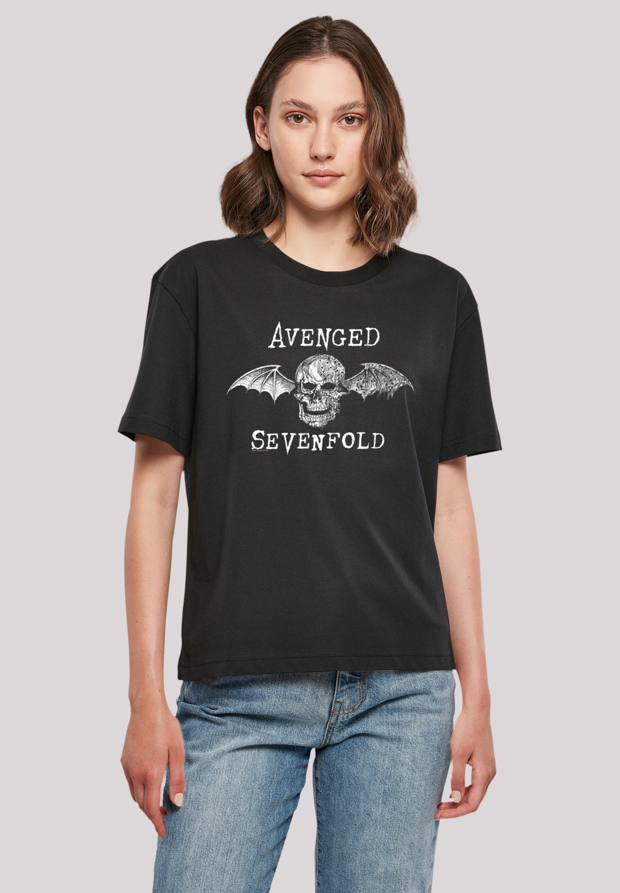 Sevenfold Rock-Musik Rock Premium | Metal F4NT4STIC Cyborg kaufen T-Shirt I\'m Band Qualität, walking »Avenged Bat«, online Band,