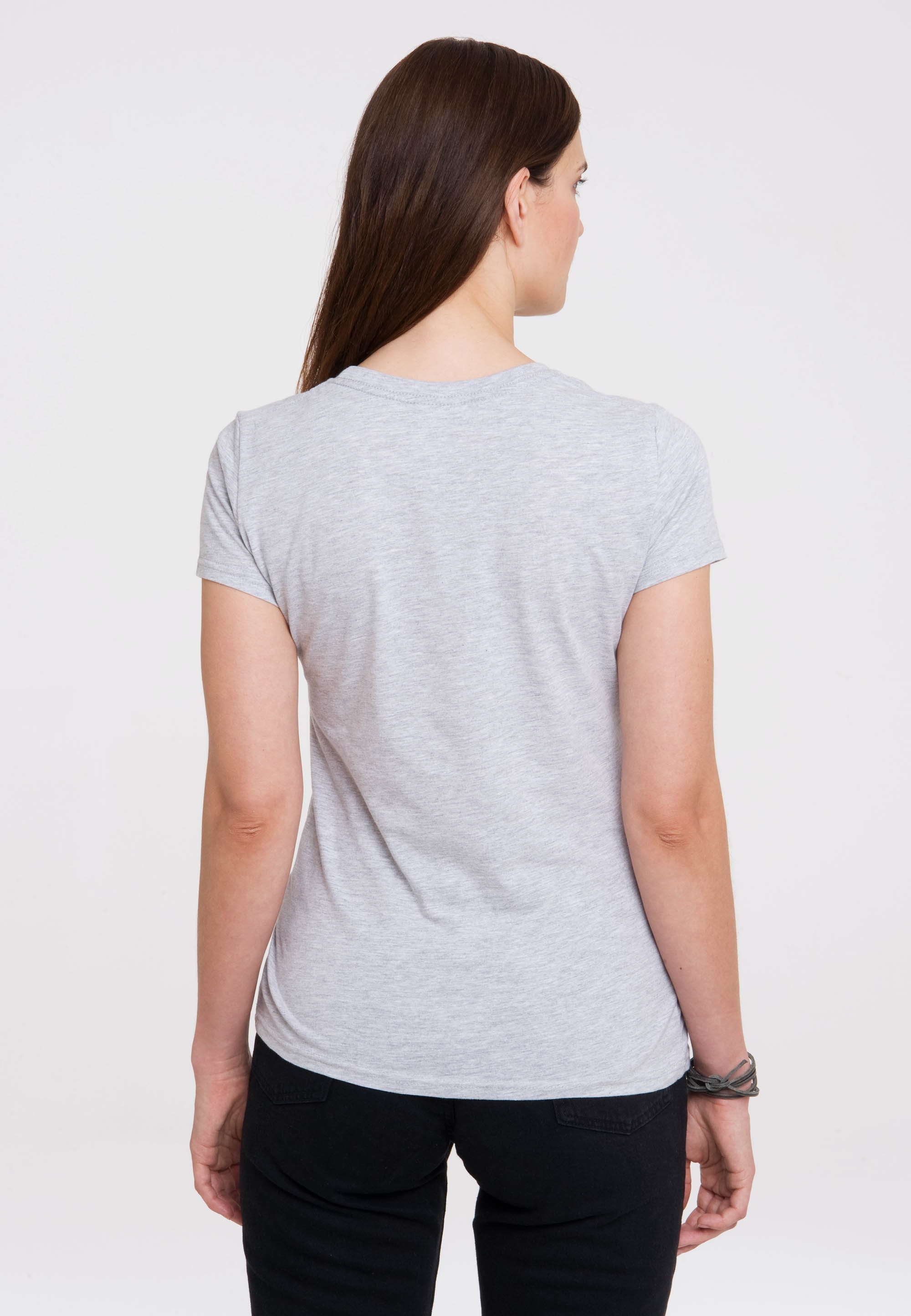 LOGOSHIRT T-Shirt »Der mit I\'m | kleine walking online lizenziertem Originaldesign Maulwurf«