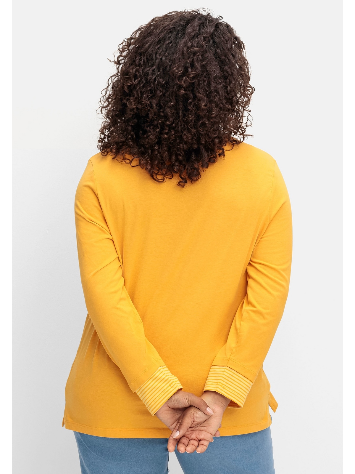 Sheego Langarmshirt »Große Größen«, online mit | Streifendetails, kaufen I\'m walking im Layerlook