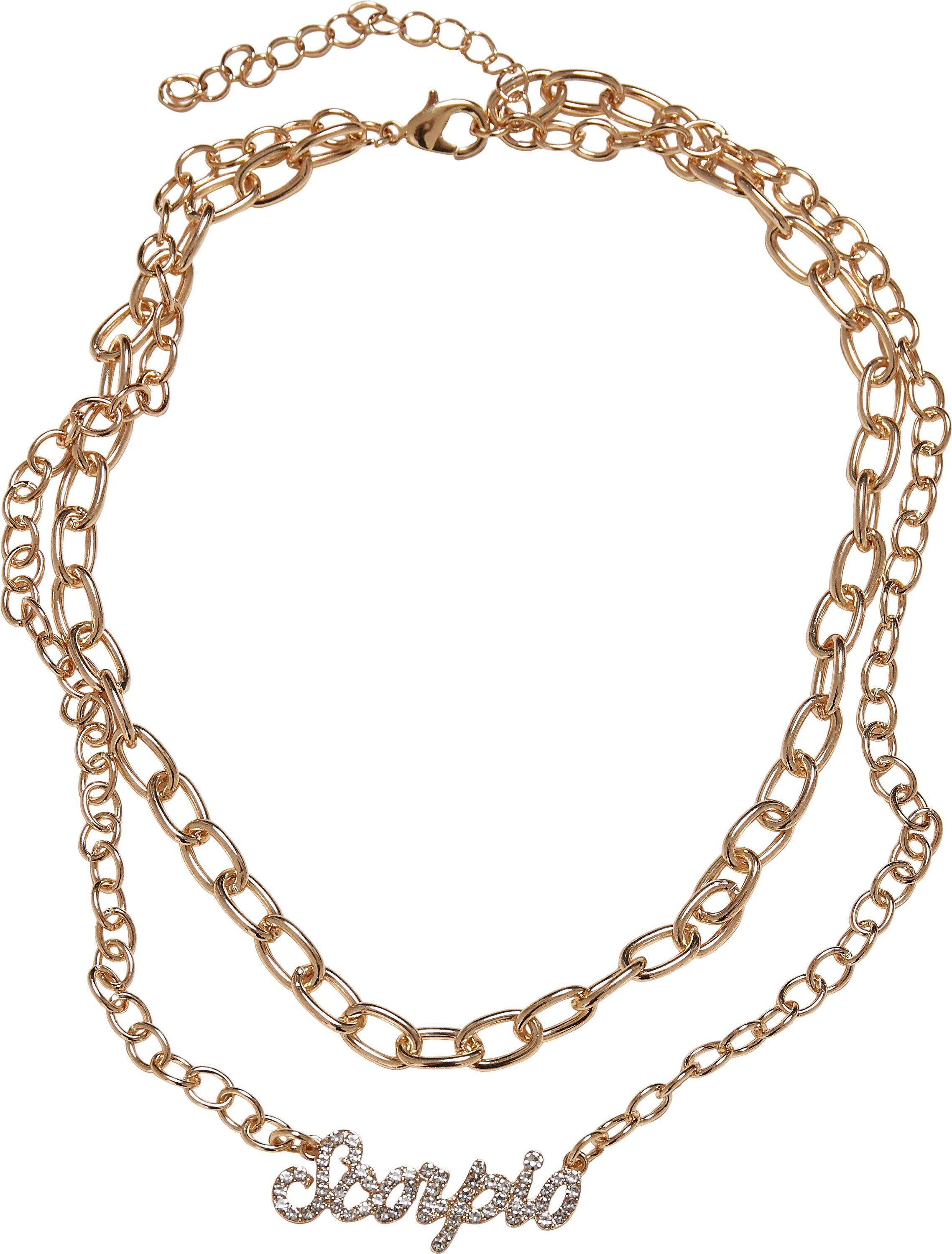 URBAN CLASSICS Golden Necklace« Zodiac walking »Accessoires Diamond I\'m Onlineshop | Edelstahlkette im