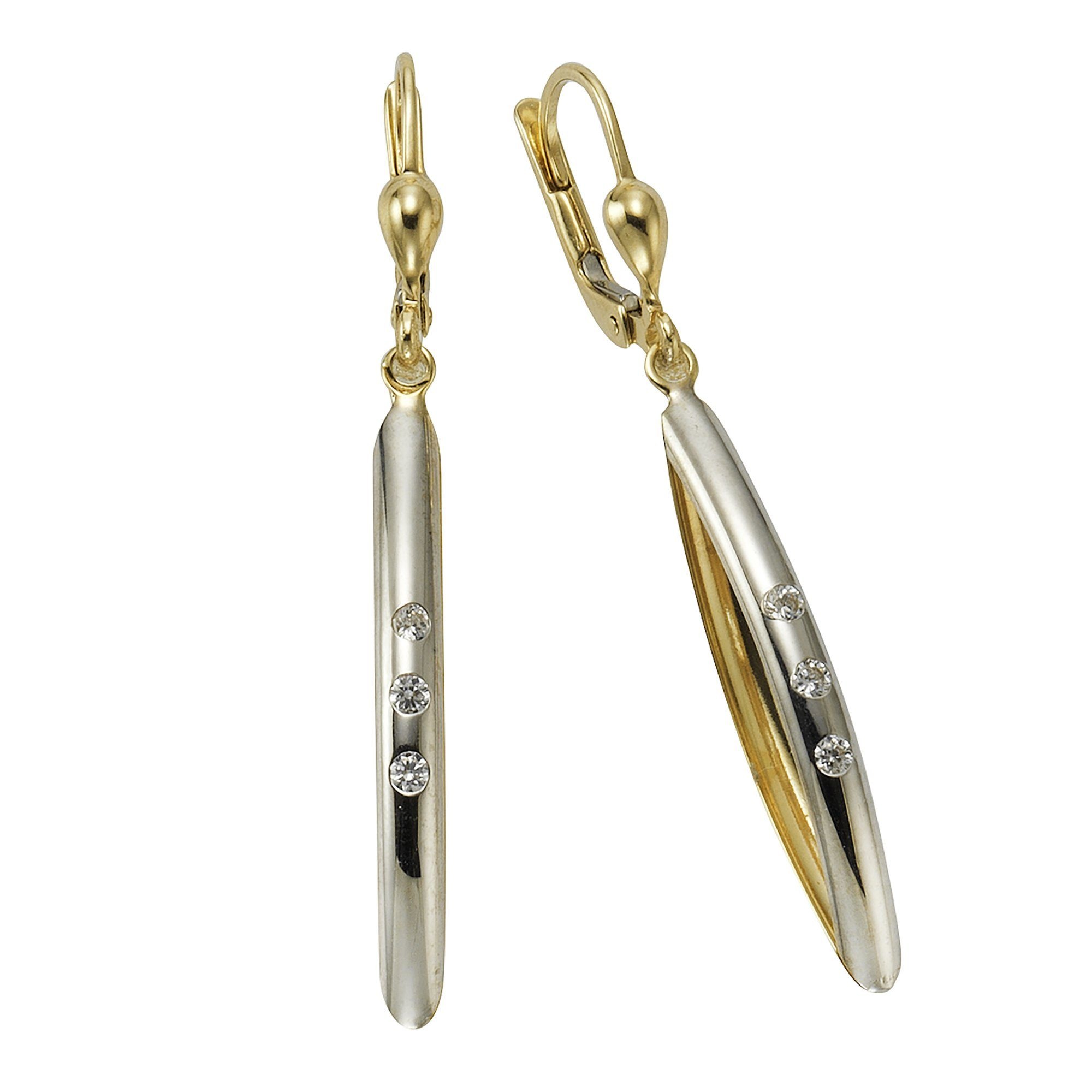 Fascination by Ellen K. Paar Ohrhänger, 333/- Gelbgold Zirkonia kaufen