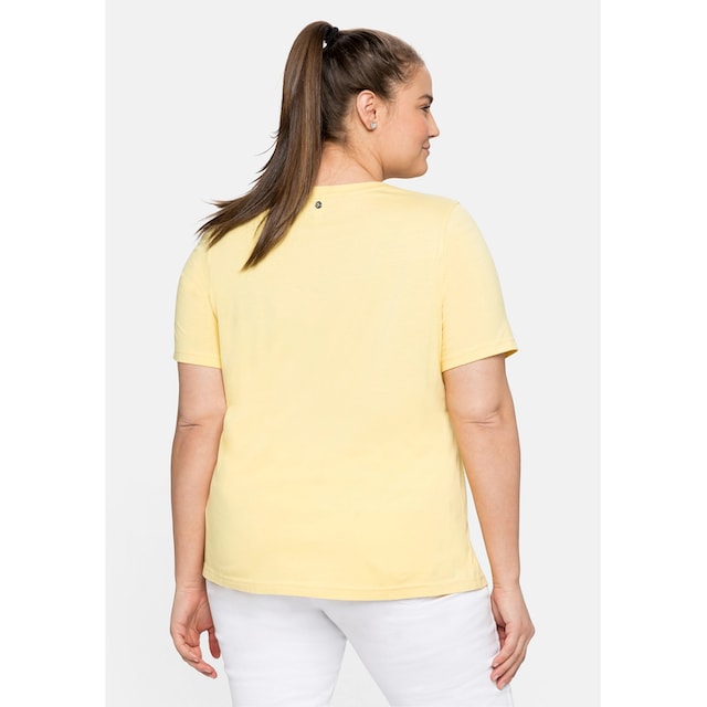 Sheego T-Shirt »Große Größen«, mit schimmerndem Frontdruck und  Glitzersteinen kaufen