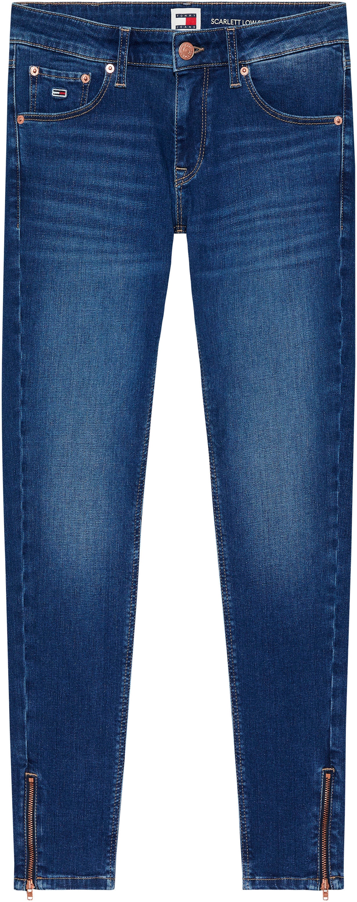Tommy Jeans Skinny-fit-Jeans »SCARLETT LW SKN ANK ZIP AH1239«, mit  Lederlogopatch online kaufen | I'm walking