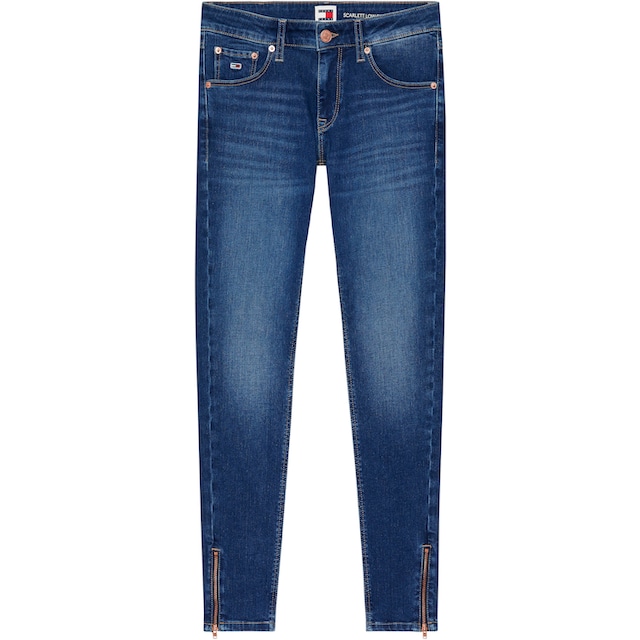 Tommy Jeans Skinny-fit-Jeans »SCARLETT LW SKN ANK ZIP AH1239«, mit  Lederlogopatch online kaufen | I'm walking