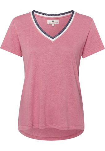 Freeman T. Porter T-Shirt, (1 tlg.), mit Streifenbündchen im Retro-Look kaufen