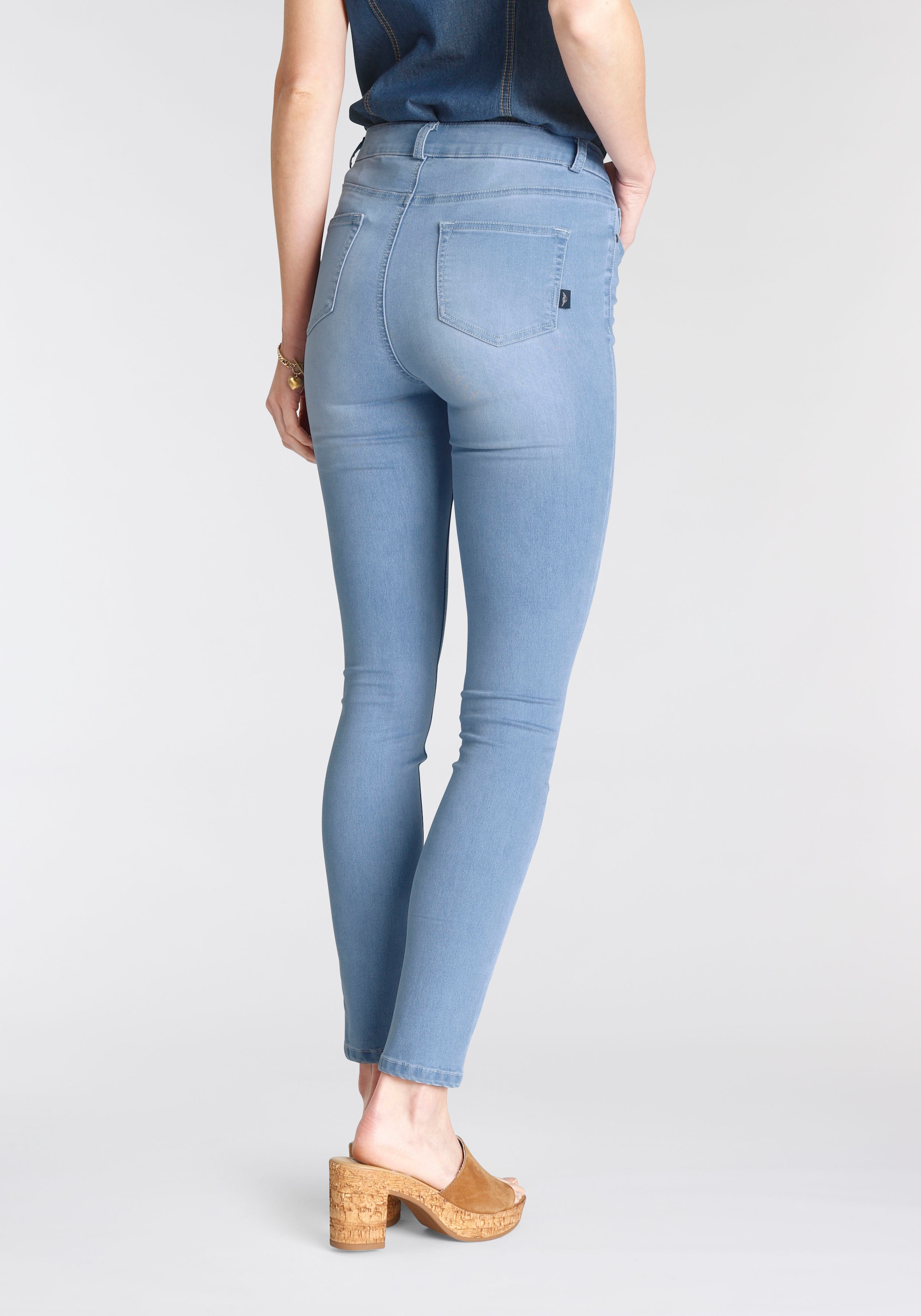 Arizona Skinny-fit-Jeans »Ultra Stretch«, High Knopfleiste kaufen mit Waist durchgehender