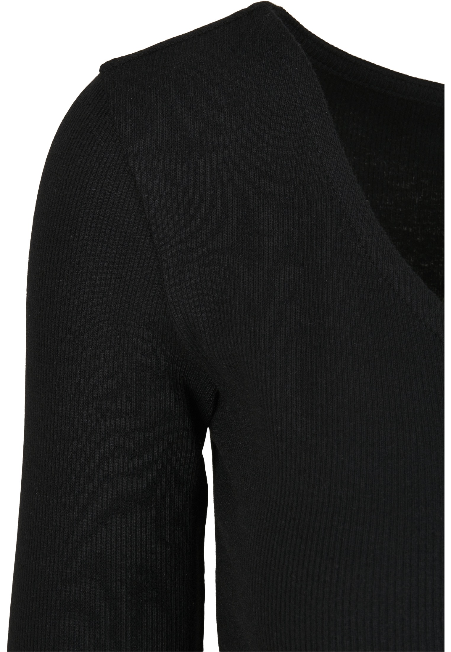 URBAN CLASSICS Langarmshirt »Damen Ladies Cropped Rib Cardigan«, (1 tlg.)  shoppen