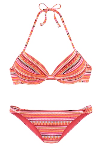 LASCANA Push-Up-Bikini, mit glitzernden Streifen kaufen