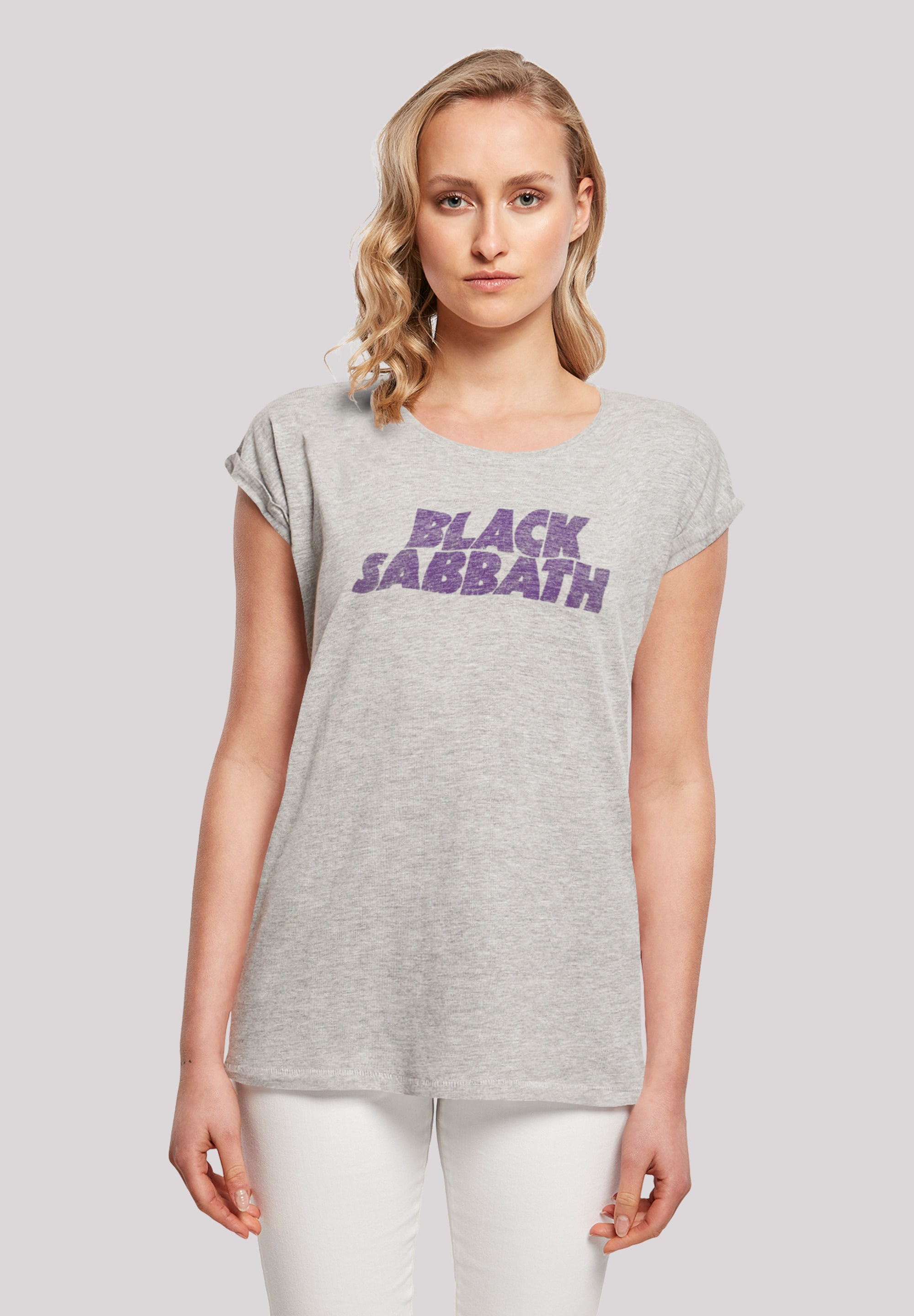 F4NT4STIC T-Shirt »Black Sabbath Heavy Metal Band Wavy Logo Distressed Black«,  Print kaufen