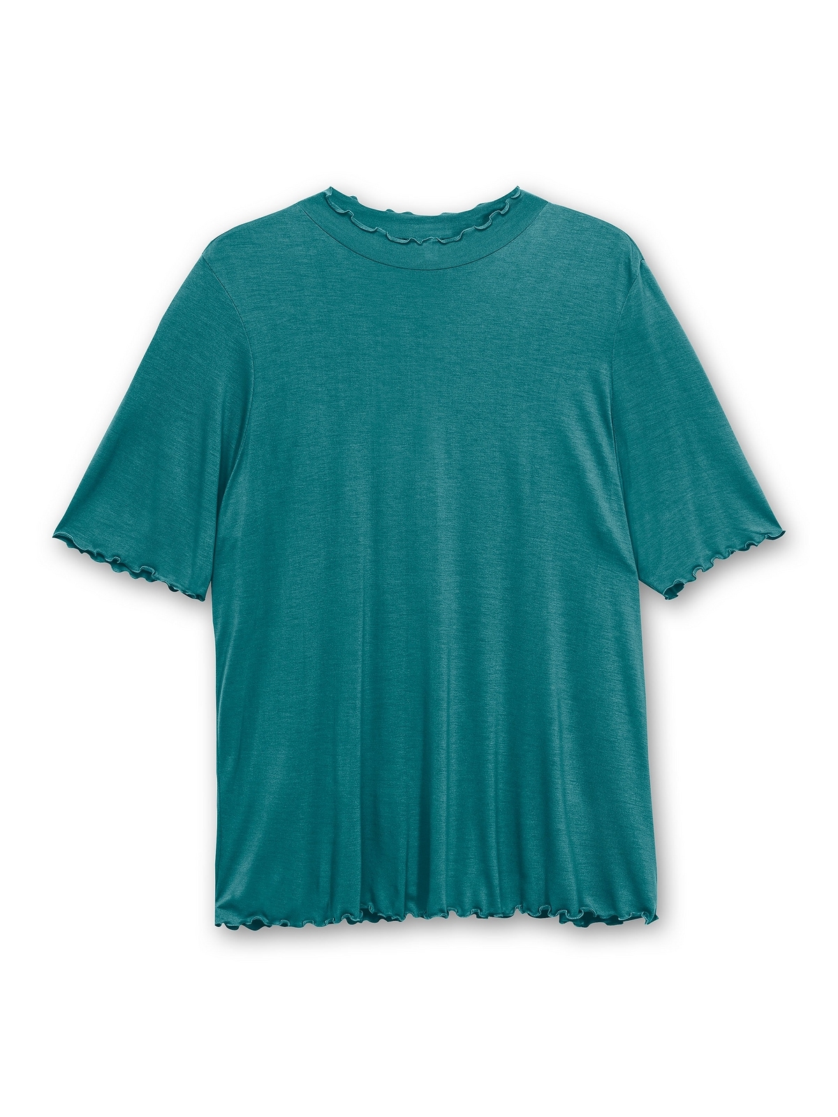 kaufen T-Shirt walking und »Große | Größen«, mit I\'m Stehkragen online Wellensaumkanten Sheego