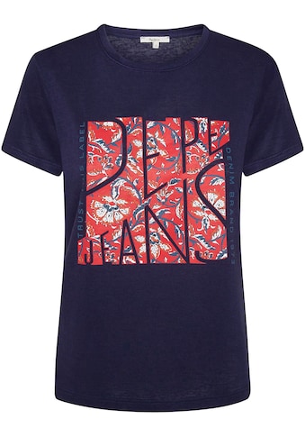 Pepe Jeans Kurzarmshirt »BROOKLYN«, mit floralem Frontprint und coolem Wording kaufen