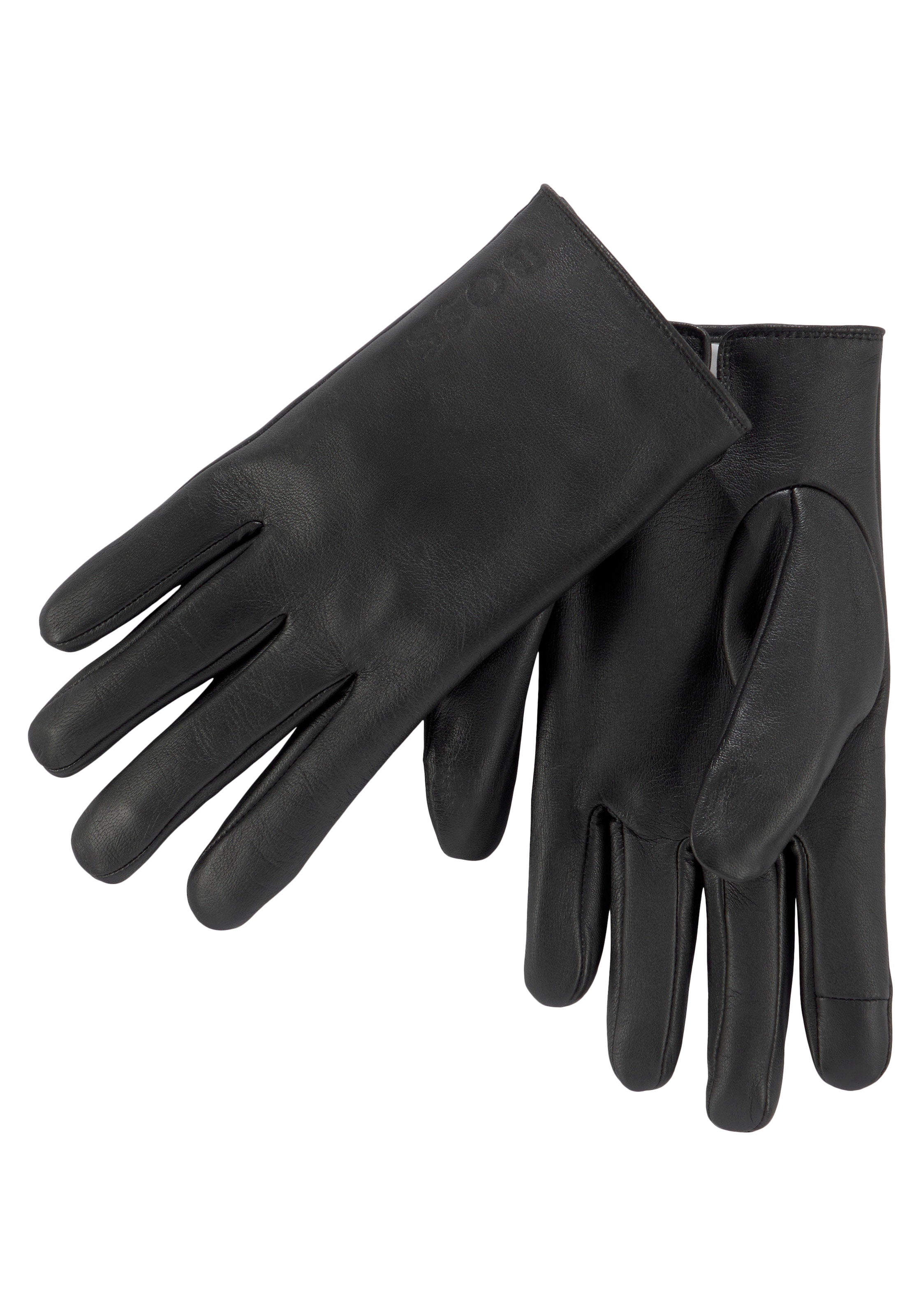 BOSS ORANGE Lederhandschuhe »Glove walking mit kaufen I\'m Prägung BOSS | zarter 1025162«