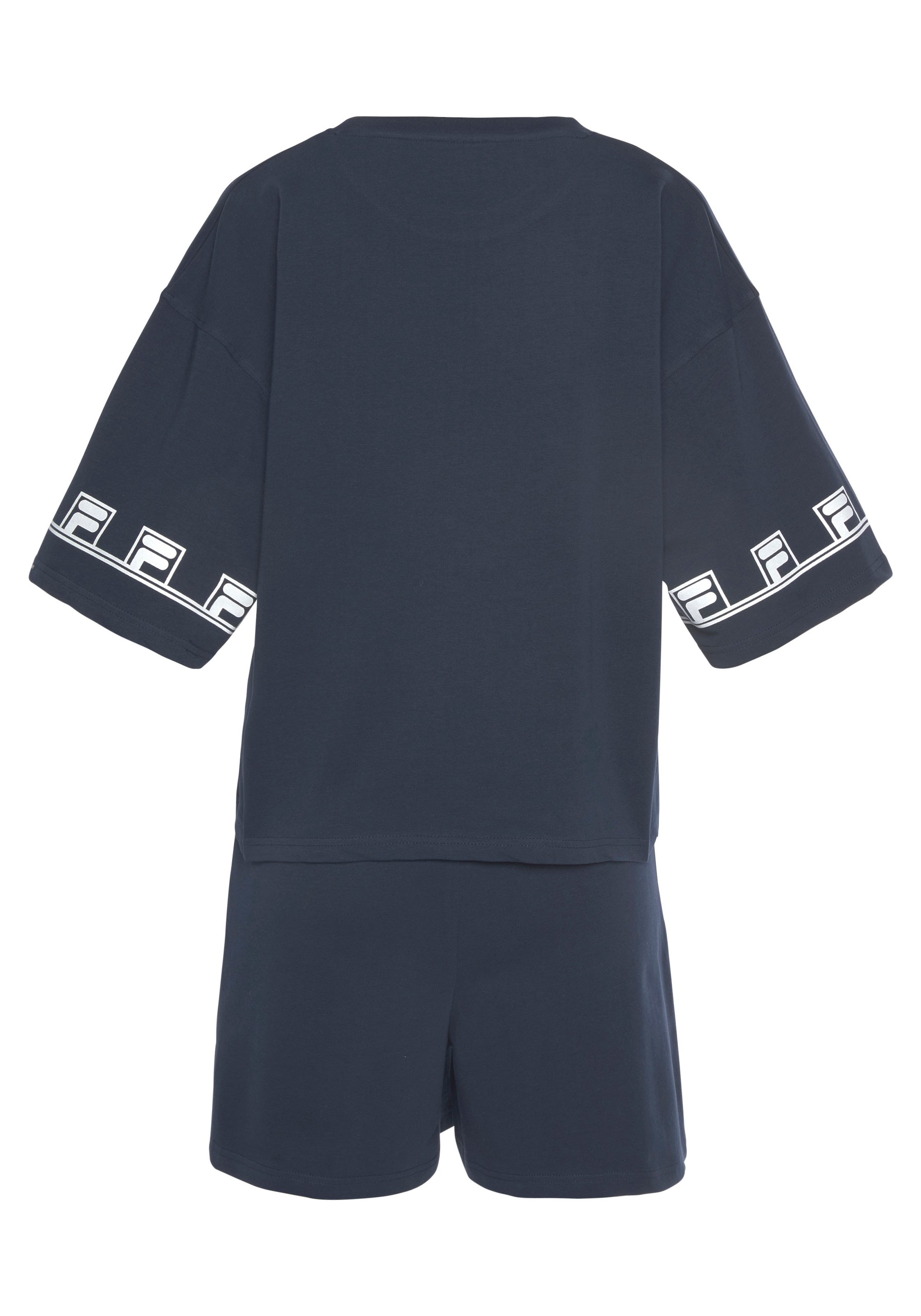 Fila Schlafanzug, (Set, auf Markenlogo Details & 2 Wäsche Rechnung tlg.), bestellen mit in Kontrastfarben