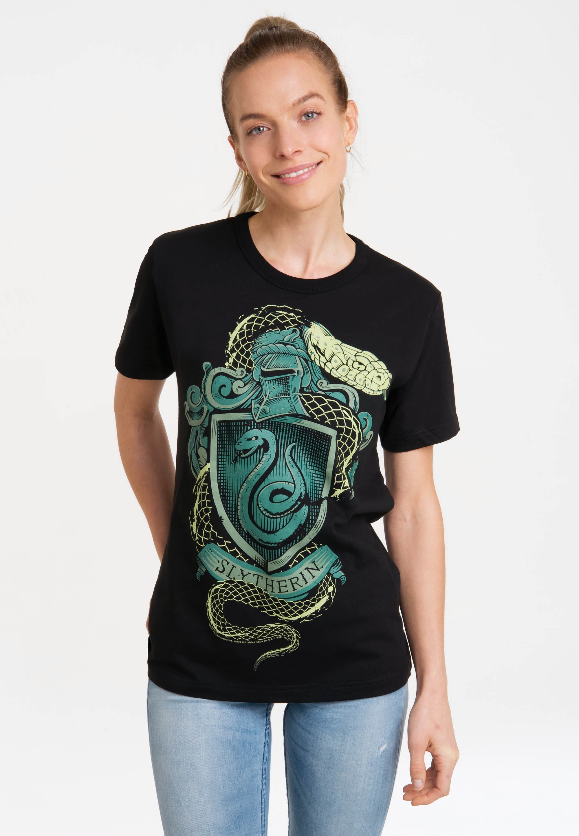 LOGOSHIRT T-Shirt »Harry Potter - walking mit Slytherin«, I\'m kaufen | Print lizenziertem