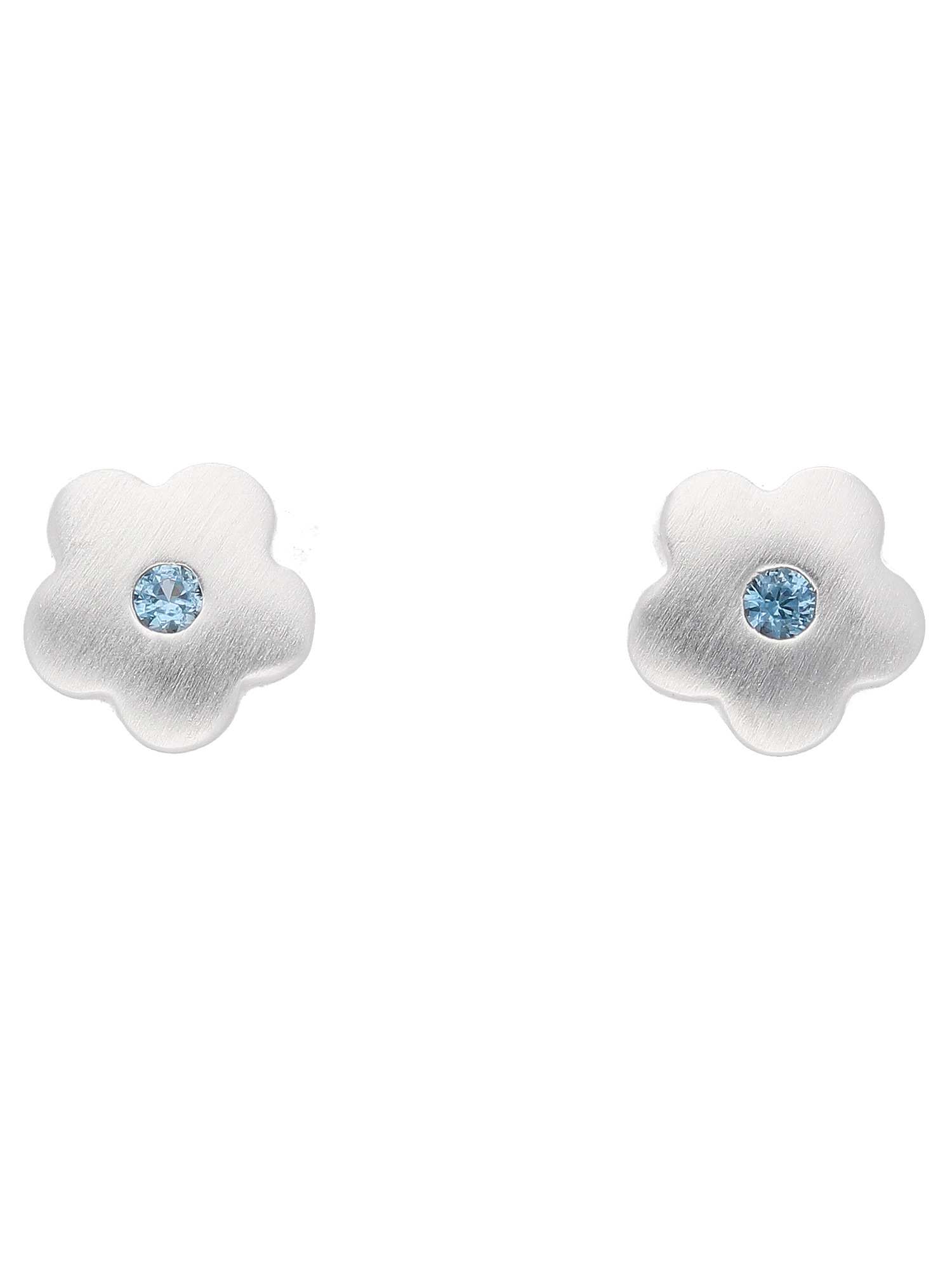 Adelia´s Paar Ohrhänger 925 Silber Ohrringe Ohrstecker Blüte mit synthetischer Spinell Silberschmuck für Damen