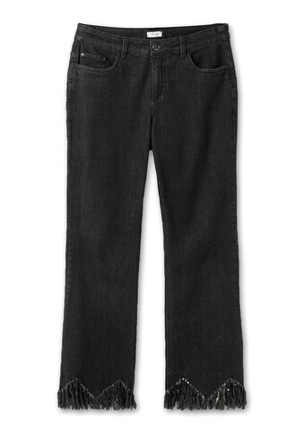 Sheego Bootcut-Jeans »Große Größen«, mit Fransensaum in Zickzack-Form kaufen