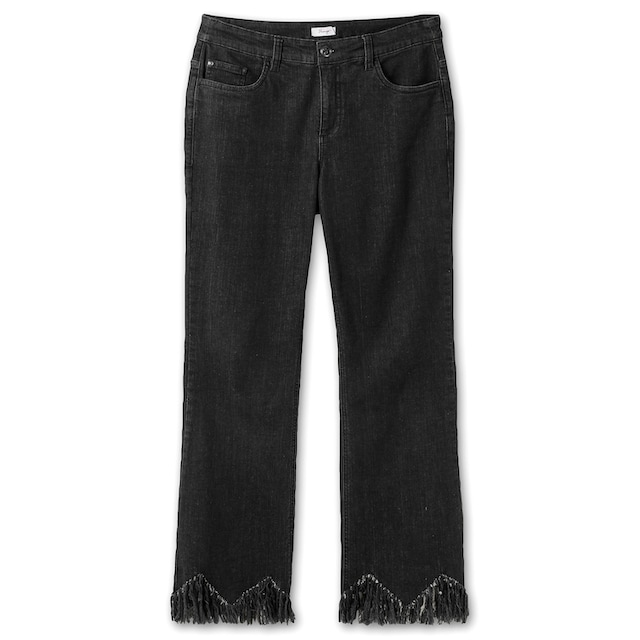Sheego Bootcut-Jeans »Große Größen«, mit Fransensaum in Zickzack-Form  bestellen