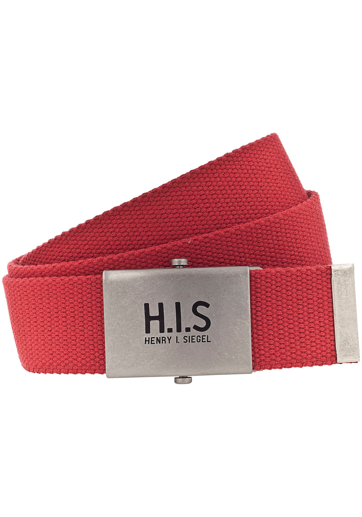 H.I.S Stoffgürtel, Bandgürtel mit H.I.S Logo auf der Koppelschließe im  Onlineshop | I\'m walking