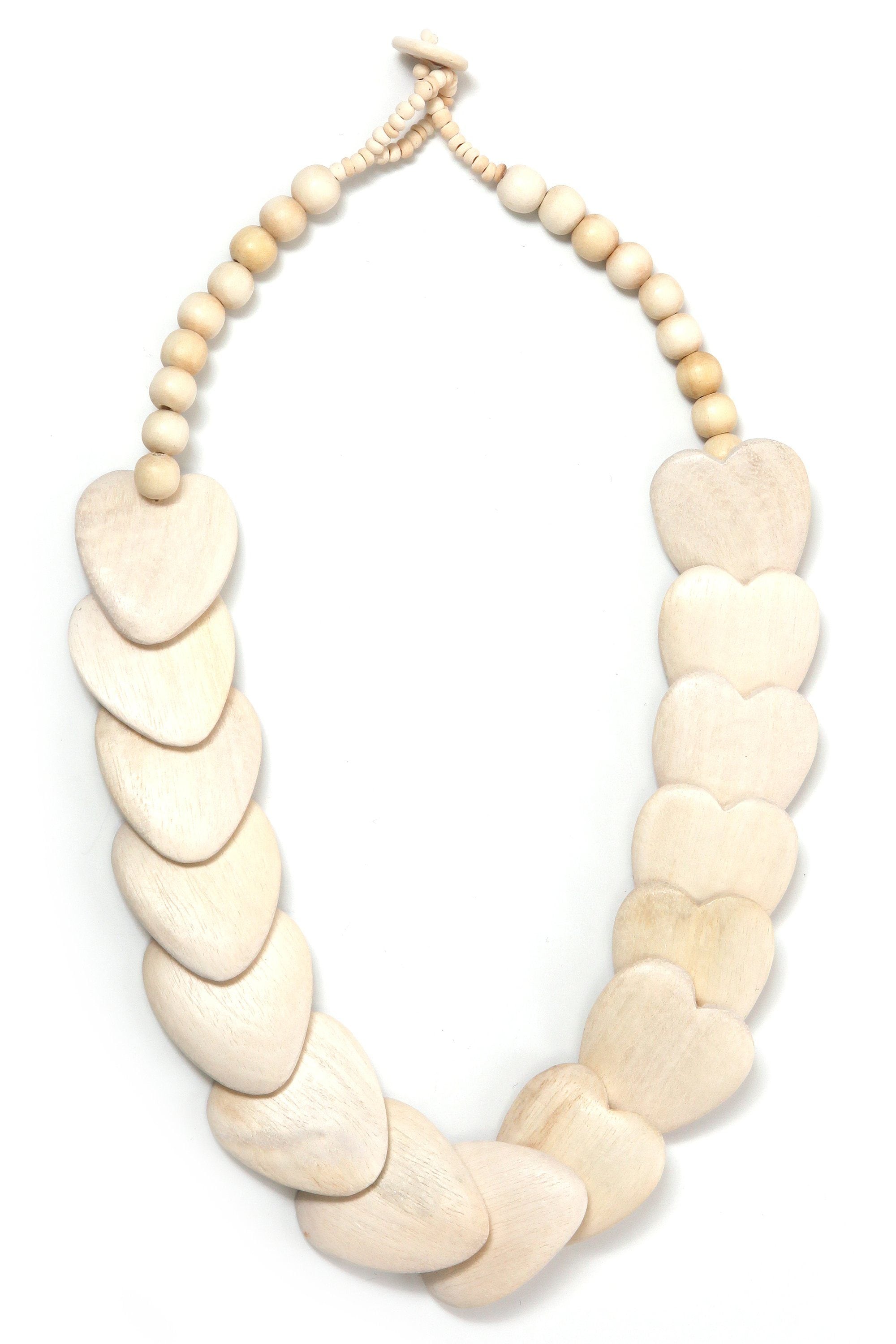 COLLEZIONE ALESSANDRO Kette mit Anhänger Janice mit Holzherzen