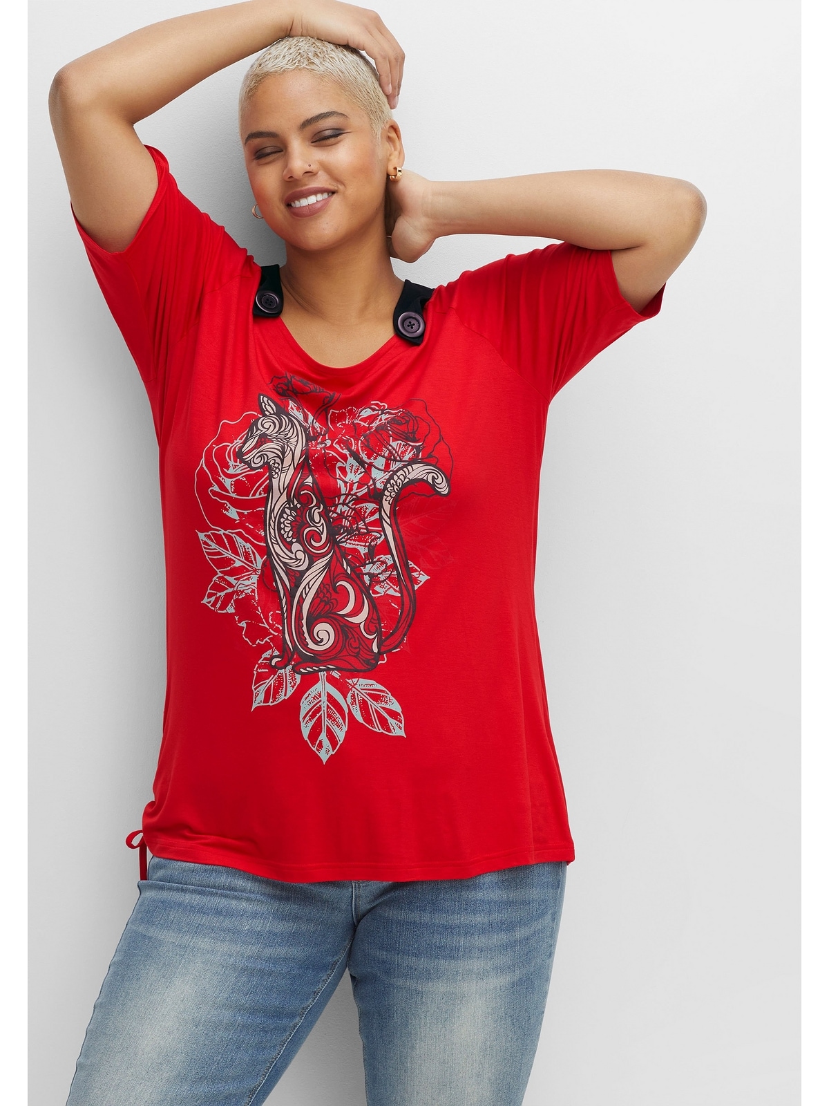 sheego by Joe Browns T-Shirt »Große Größen«, mit Trägern und Frontdruck  kaufen | V-Shirts