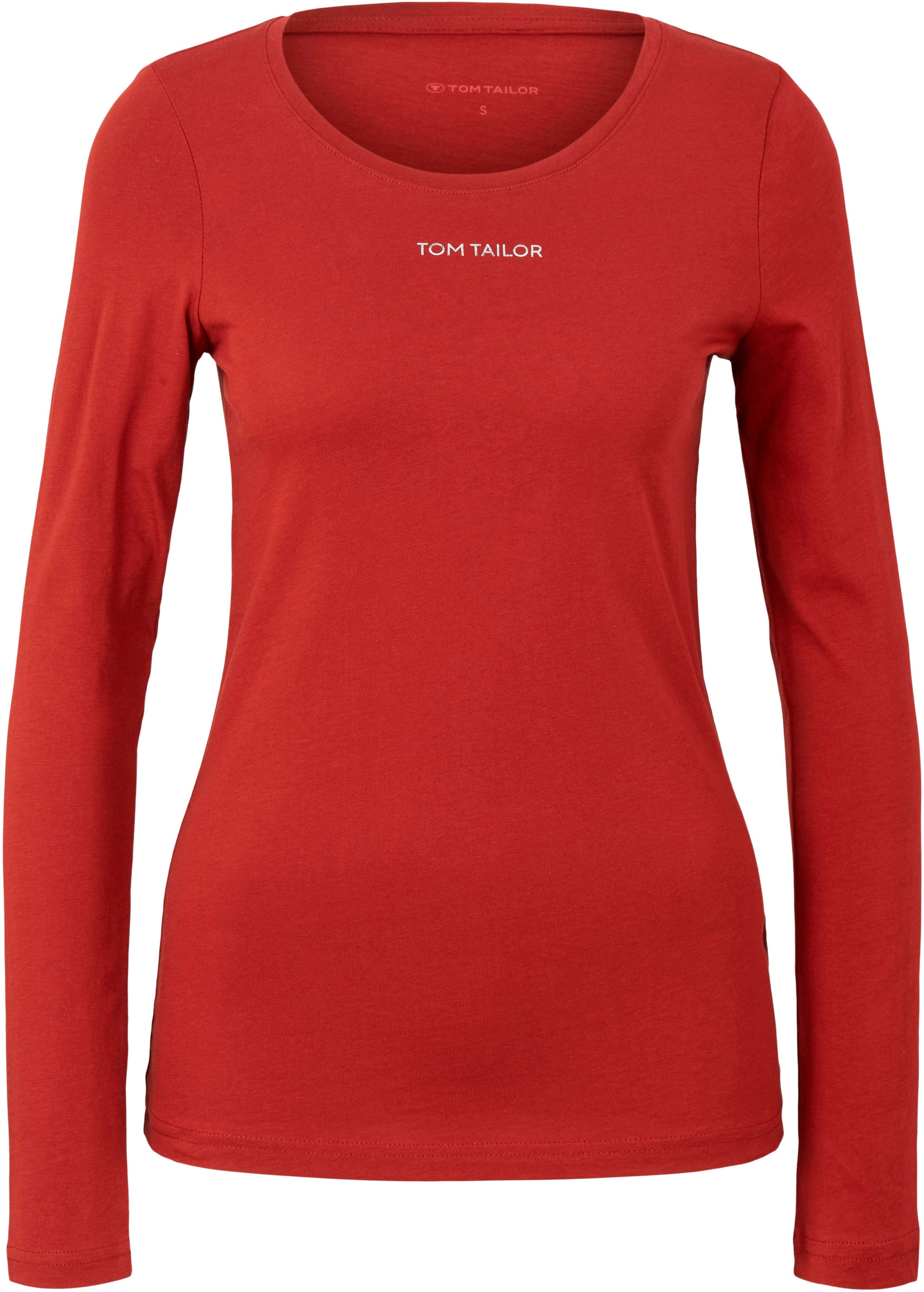 TAILOR mit TOM Logo-Print Langarmshirt