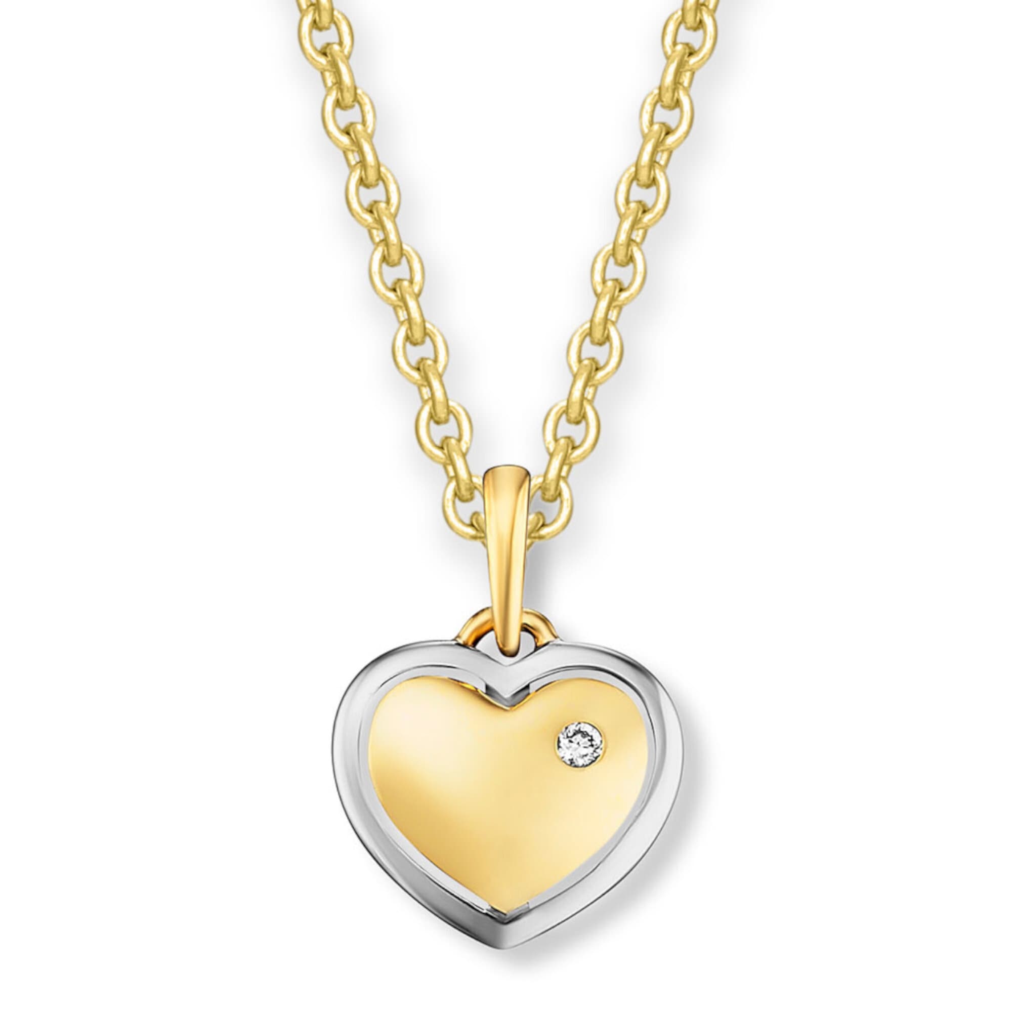 kaufen Gelbgold«, 585 Schmuck Brillant Herz aus I\'m ONE online Diamant | Kettenanhänger Damen ct Gold Herz walking Anhänger »0.01 ELEMENT