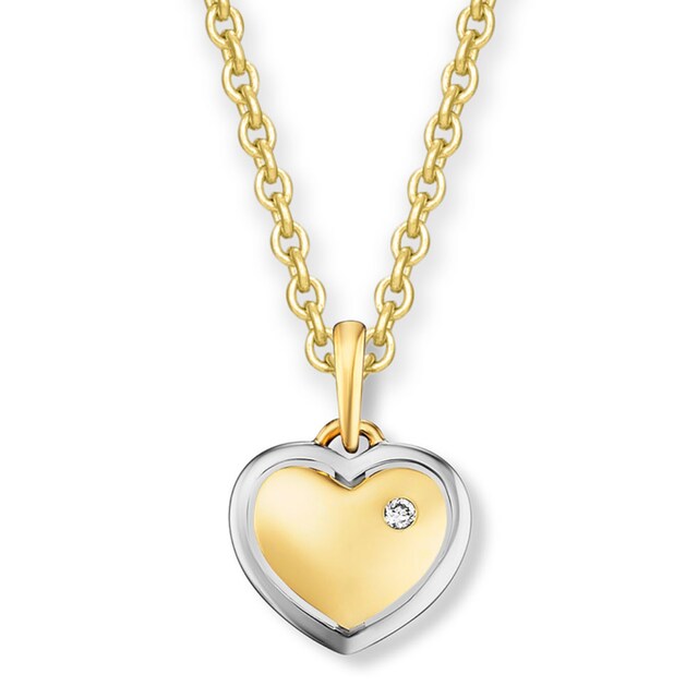 ONE ELEMENT Kettenanhänger »0.01 ct Diamant Brillant Herz Anhänger aus 585  Gelbgold«, Damen Gold Schmuck Herz online kaufen | I\'m walking