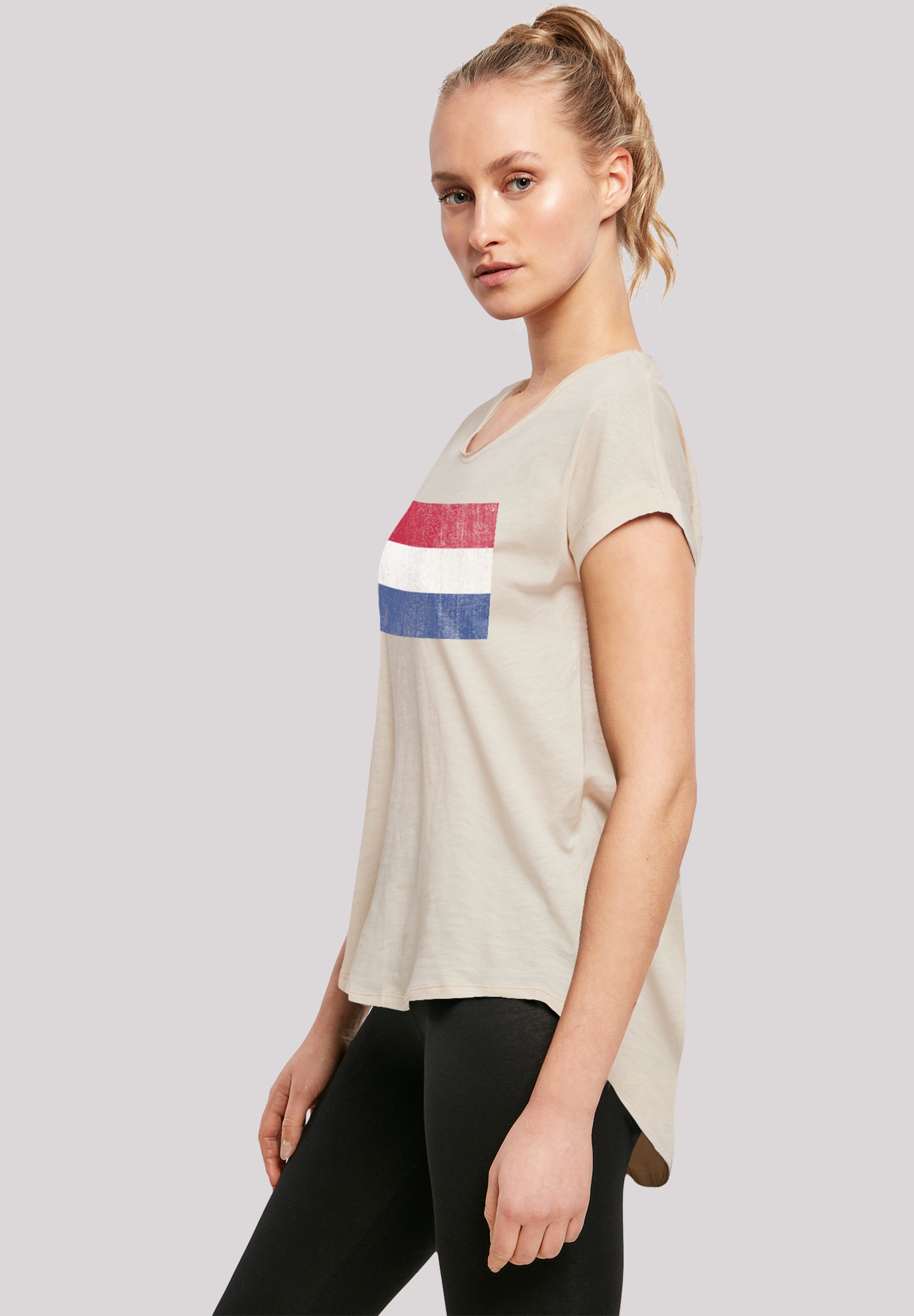 F4NT4STIC T-Shirt »Netherlands NIederlande Holland Flagge distressed«, shoppen Print