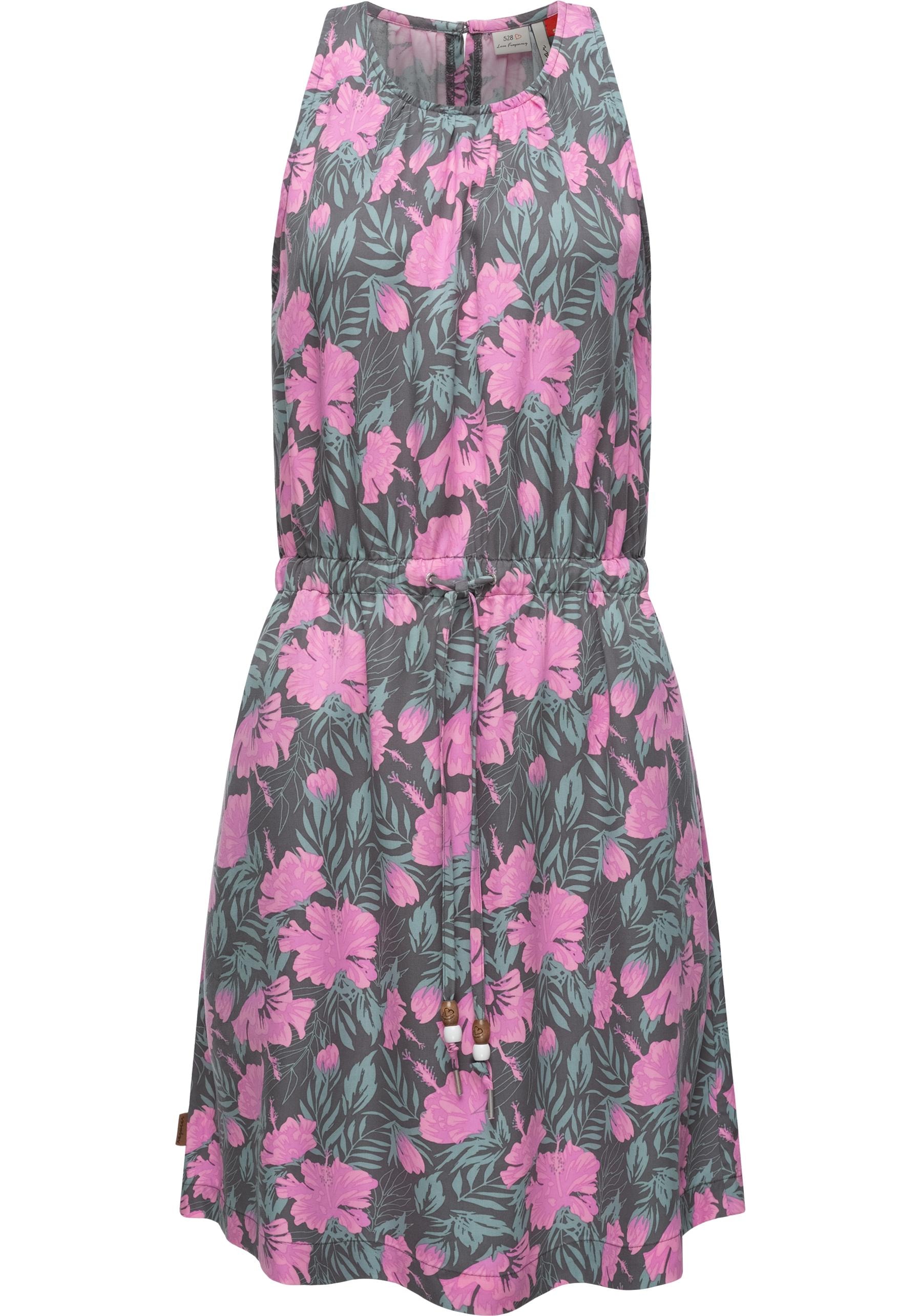Print Sommerkleid Ragwear Details verspielten »Sanai A-Linien-Kleid stylisches Organic«, bestellen mit
