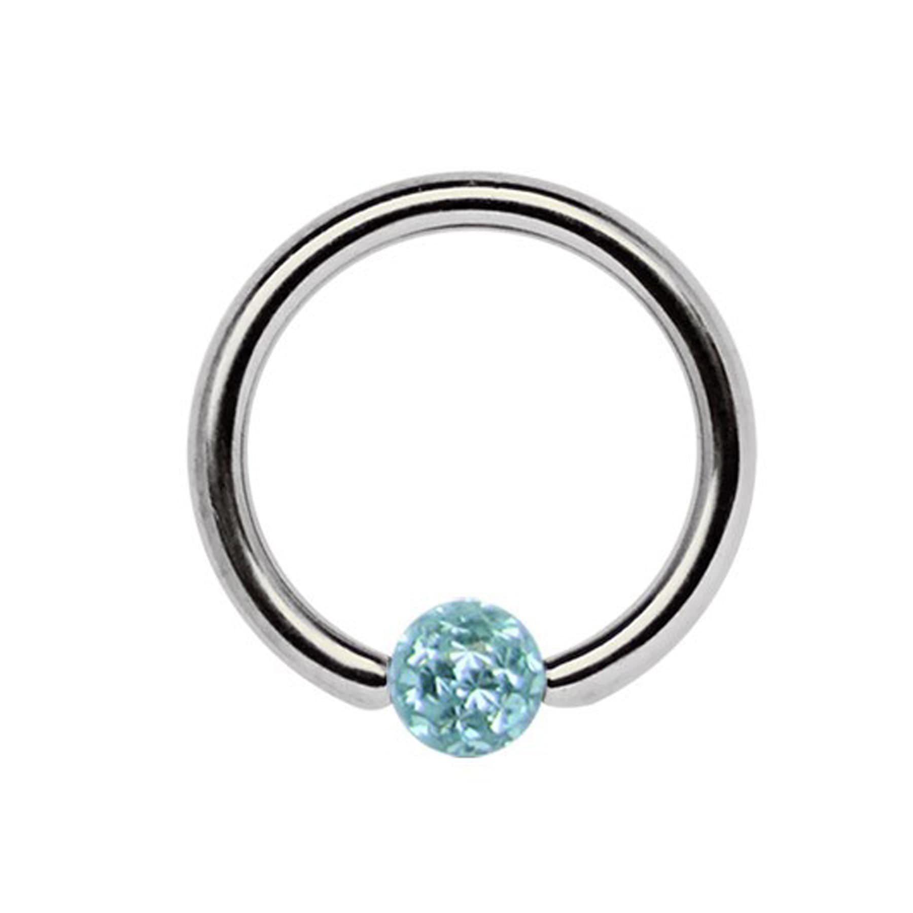 Adelia´s Dehnschnecke Piercing  Ohrpiercing, Titan Piercing Ring mit Ferido Epoxy Kugel