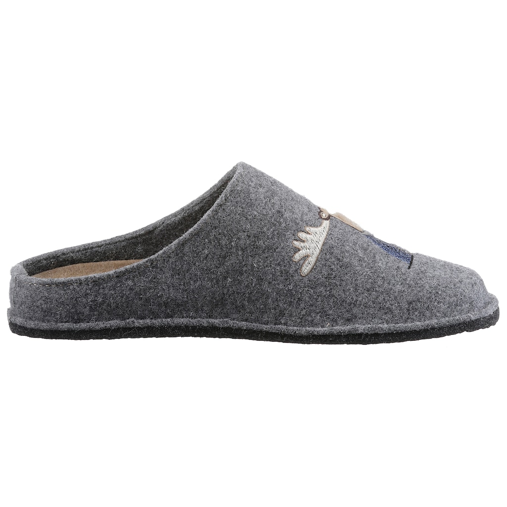 Tofee Pantoffel, mit Rentier-Motiv