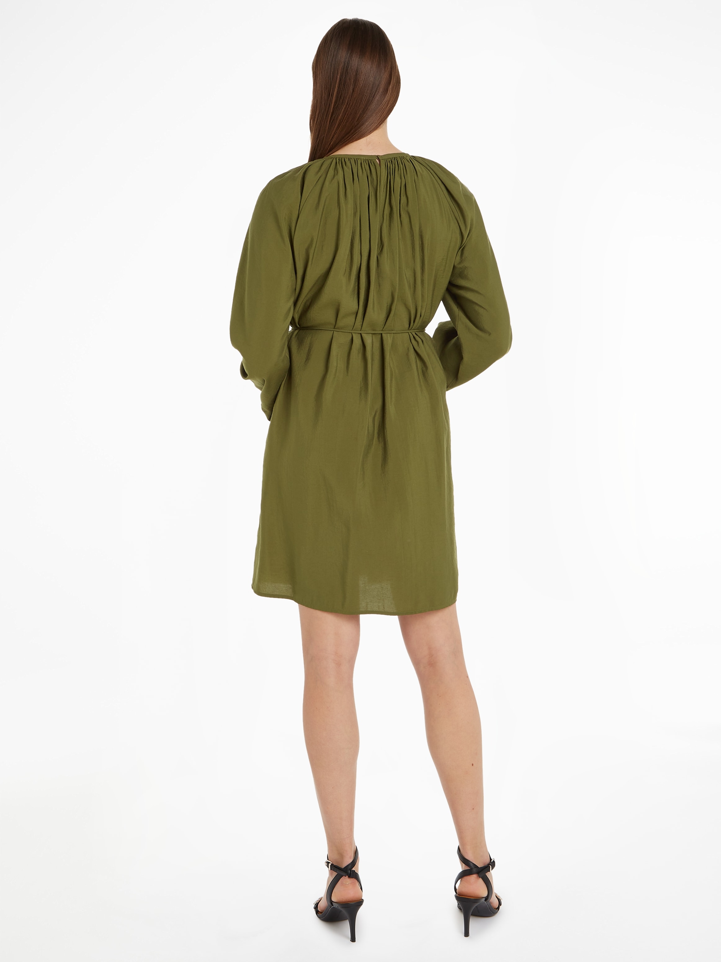 Tommy Hilfiger Blusenkleid walking Taillenbund MODAL DRESS«, online »TEXTURED kaufen | I\'m SHORT mit